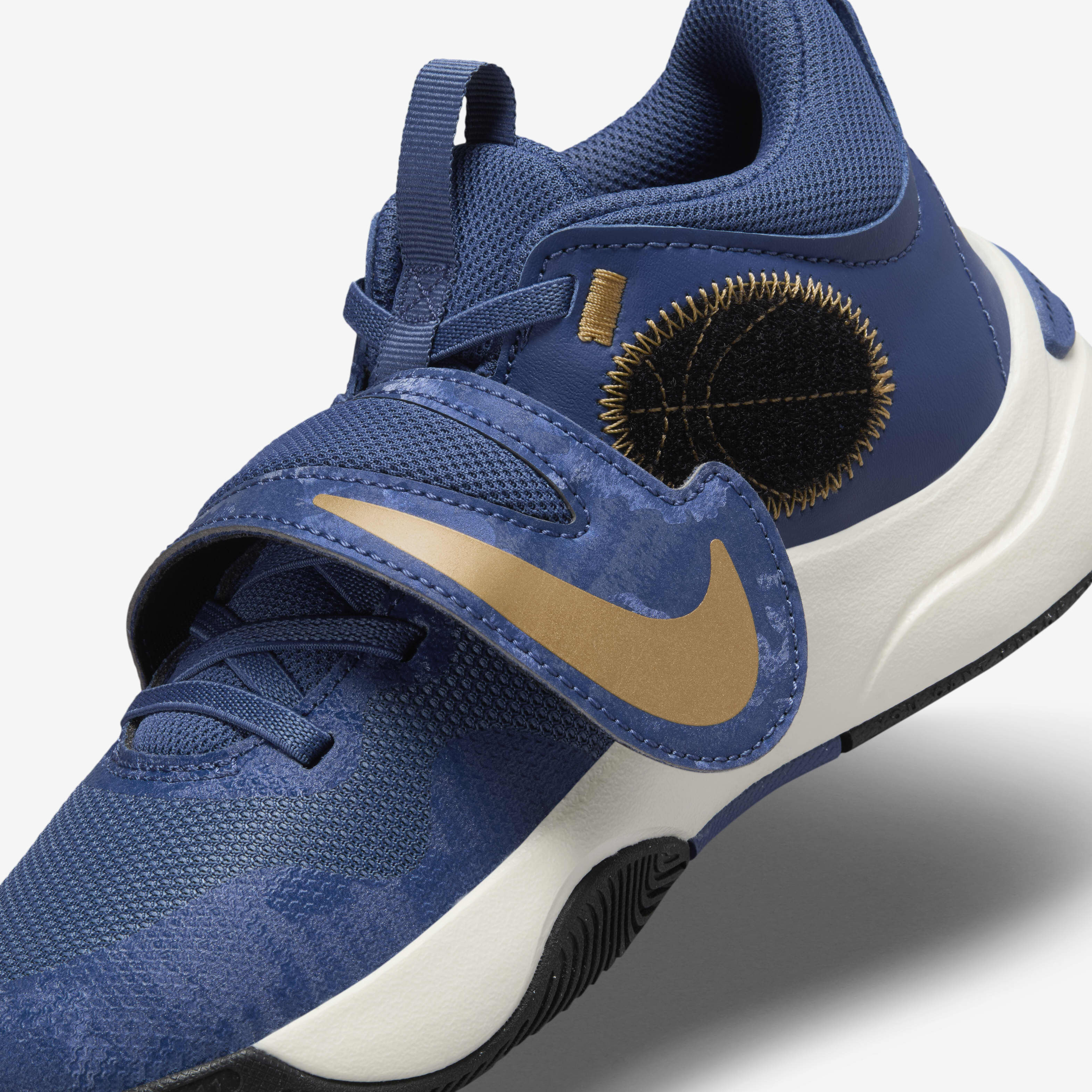 Buy Nike Team Hustle D 11 Older Kids Basketball Shoes Mystic Navy Pale Ivory Metallic Gold Black Nike Kuwait Official