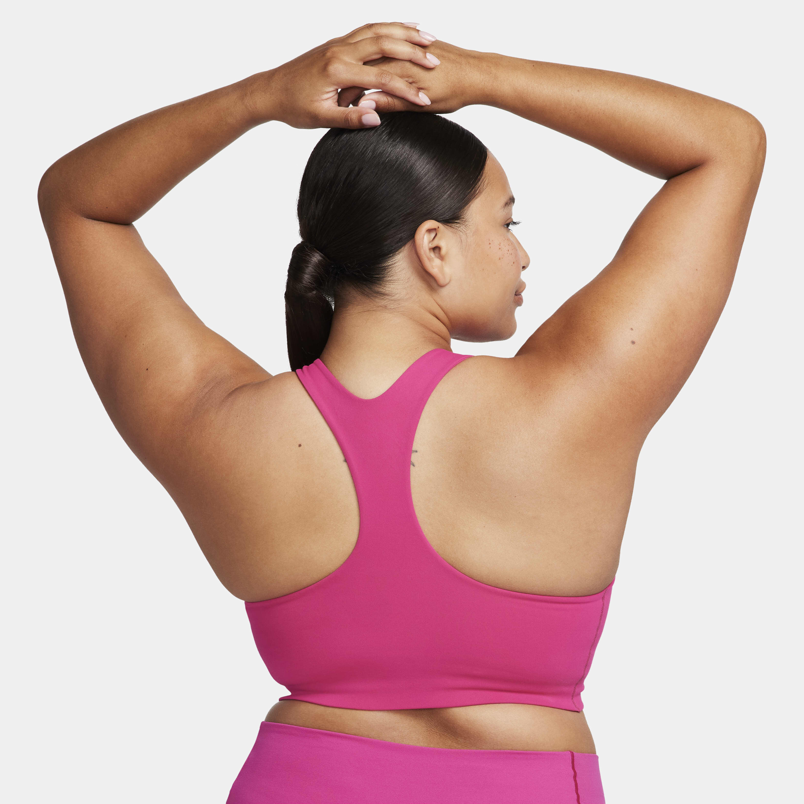 Buy Nike Yoga Alate Curve Women s Medium Support Lightly Lined Sports Bra Fireberry White Nike Kuwait Official