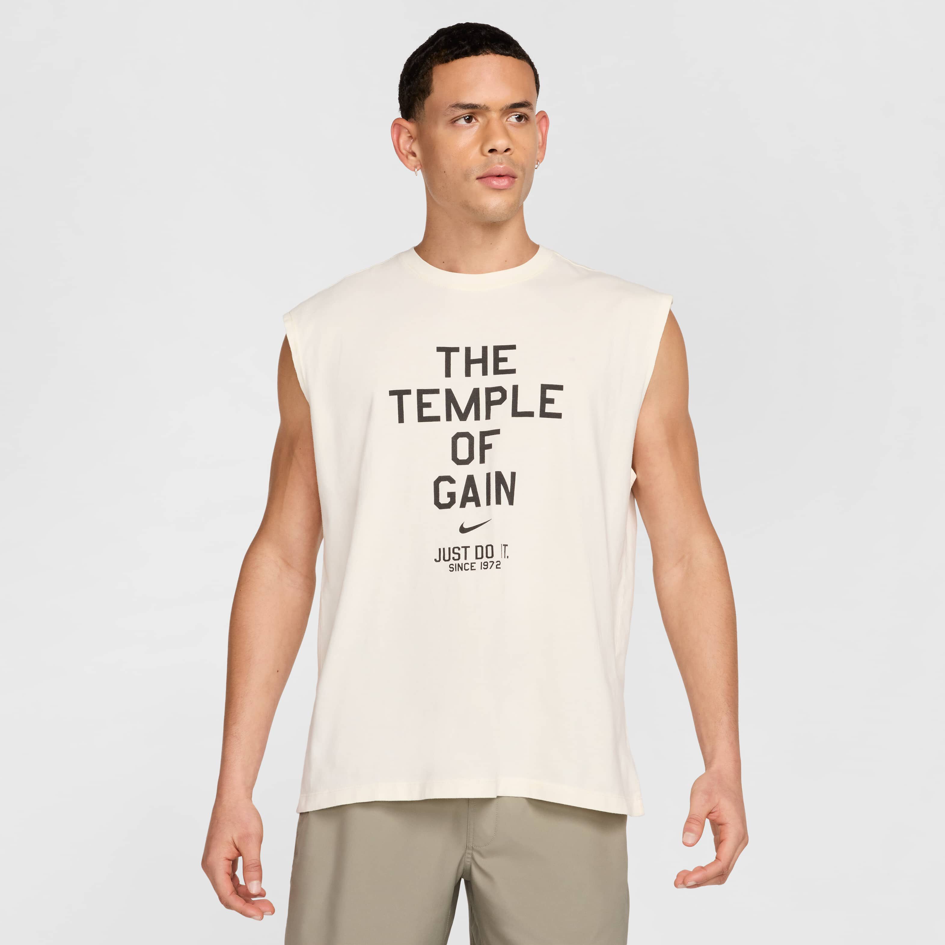 ■Nike■ Sleeveless T-shirt M Pale Ivory HJ3688110 HJ3688-11 Nike Sleeveless T-Shirt Men's Sports Tank Top Casual Ivory