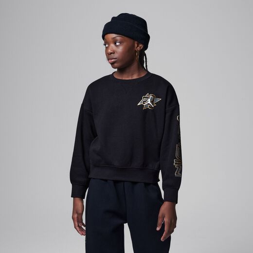 Kids Outerwear-Jordan, Jordan Take Flight Snap Crew, Big Kids Top