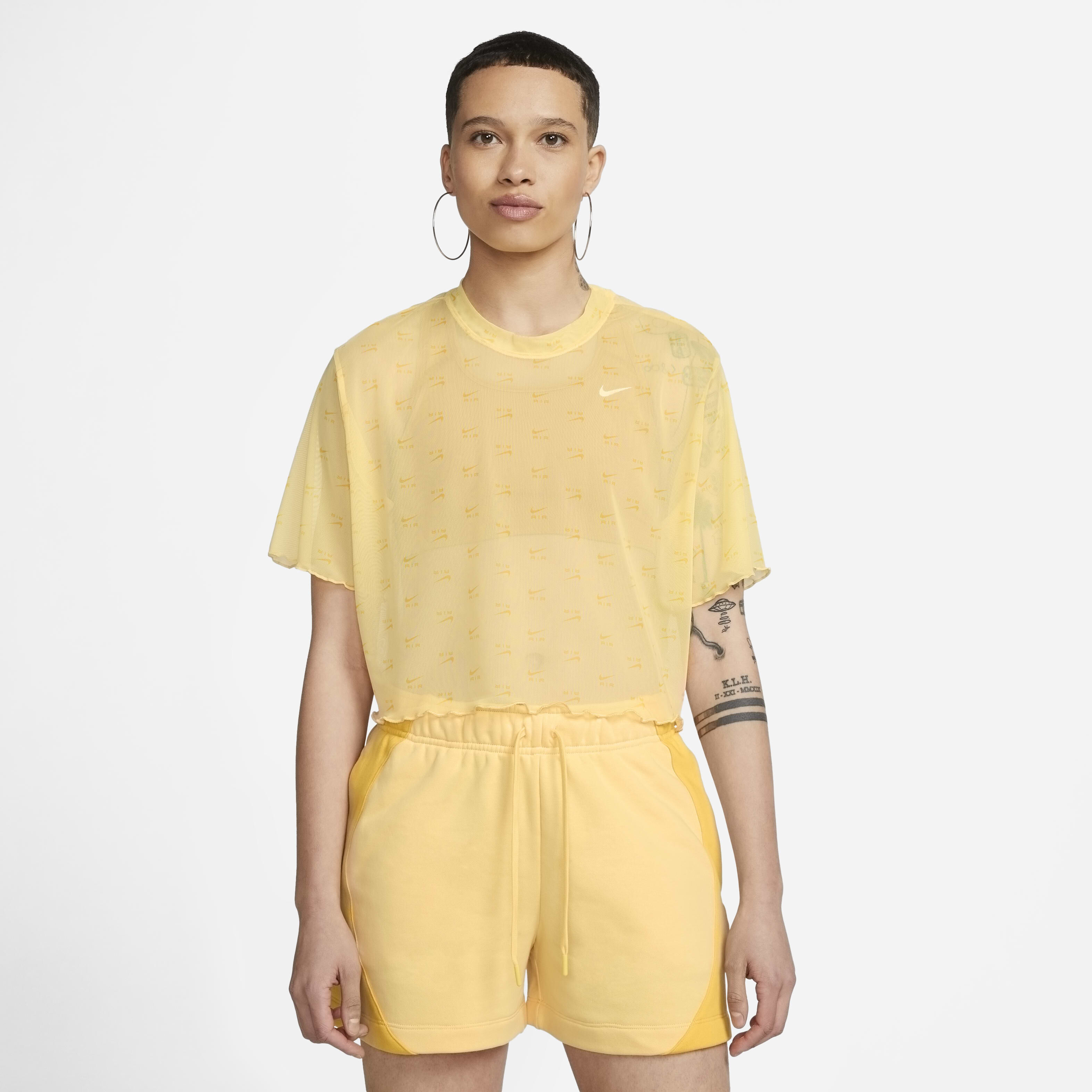 Nike mesh crop top shop