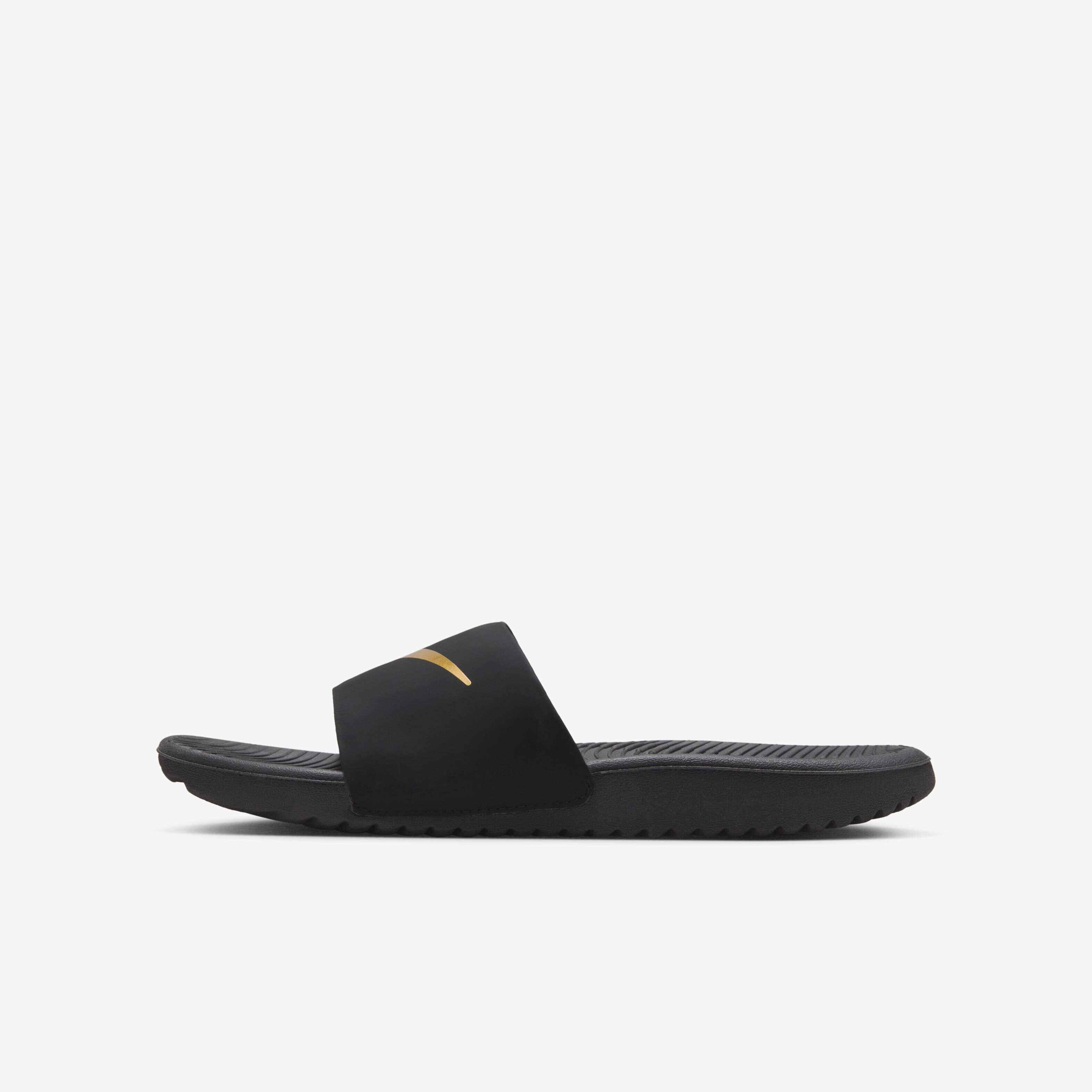 Buy Nike Kawa Younger Older Kids Slide Black Metallic Gold Nike Kuwait Official