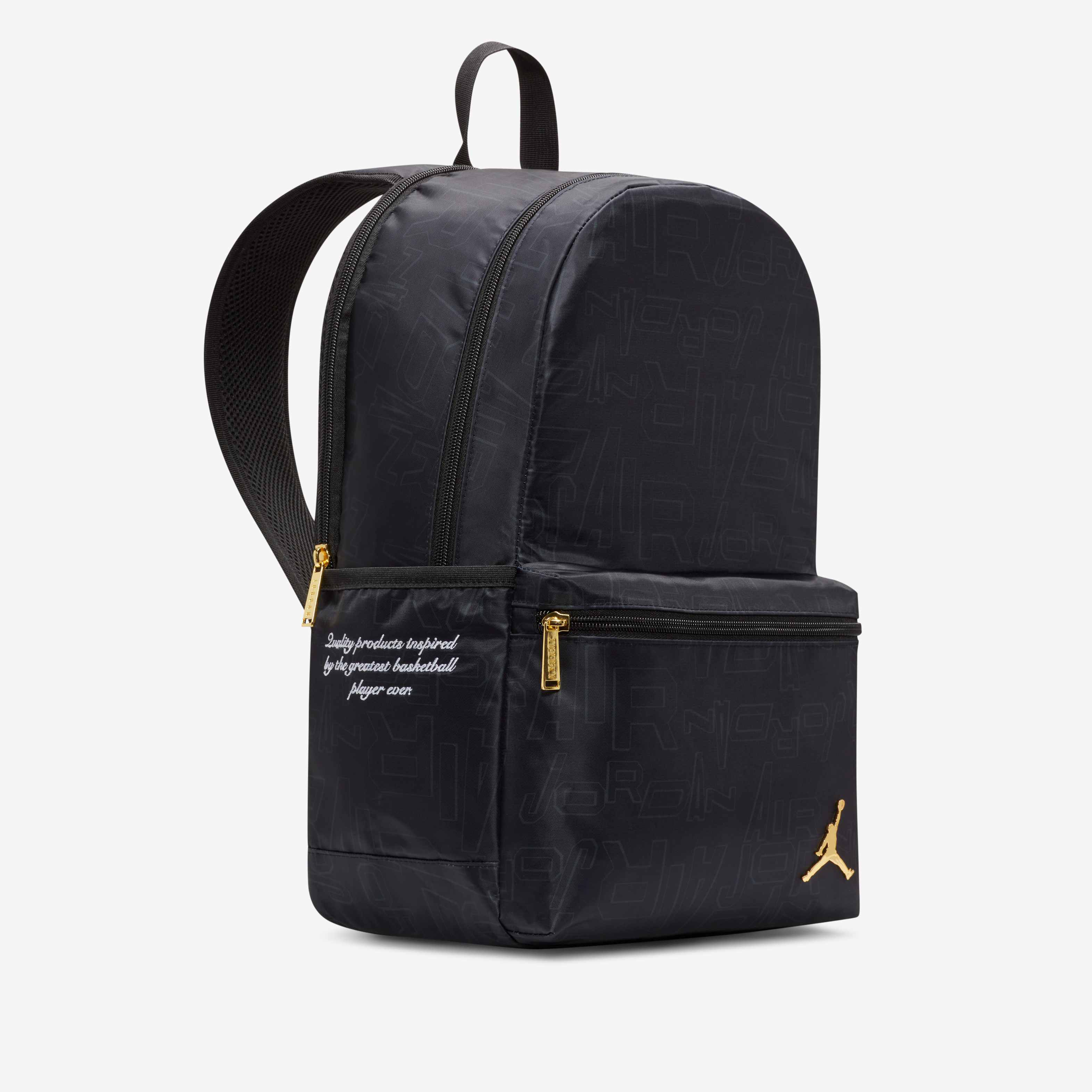 Jordan Black and Gold Backpack image number 2