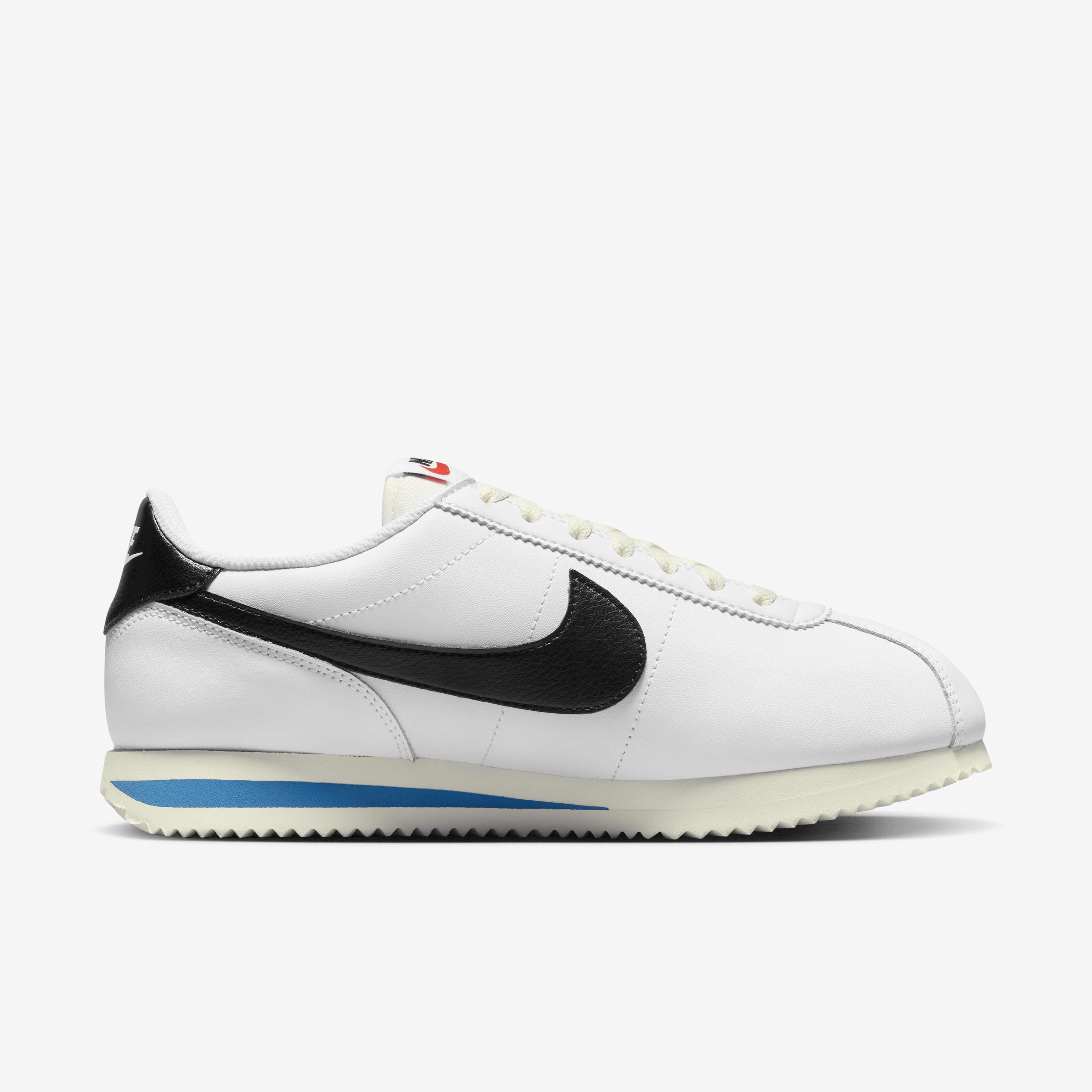 Nike cortez black leather womens discount
