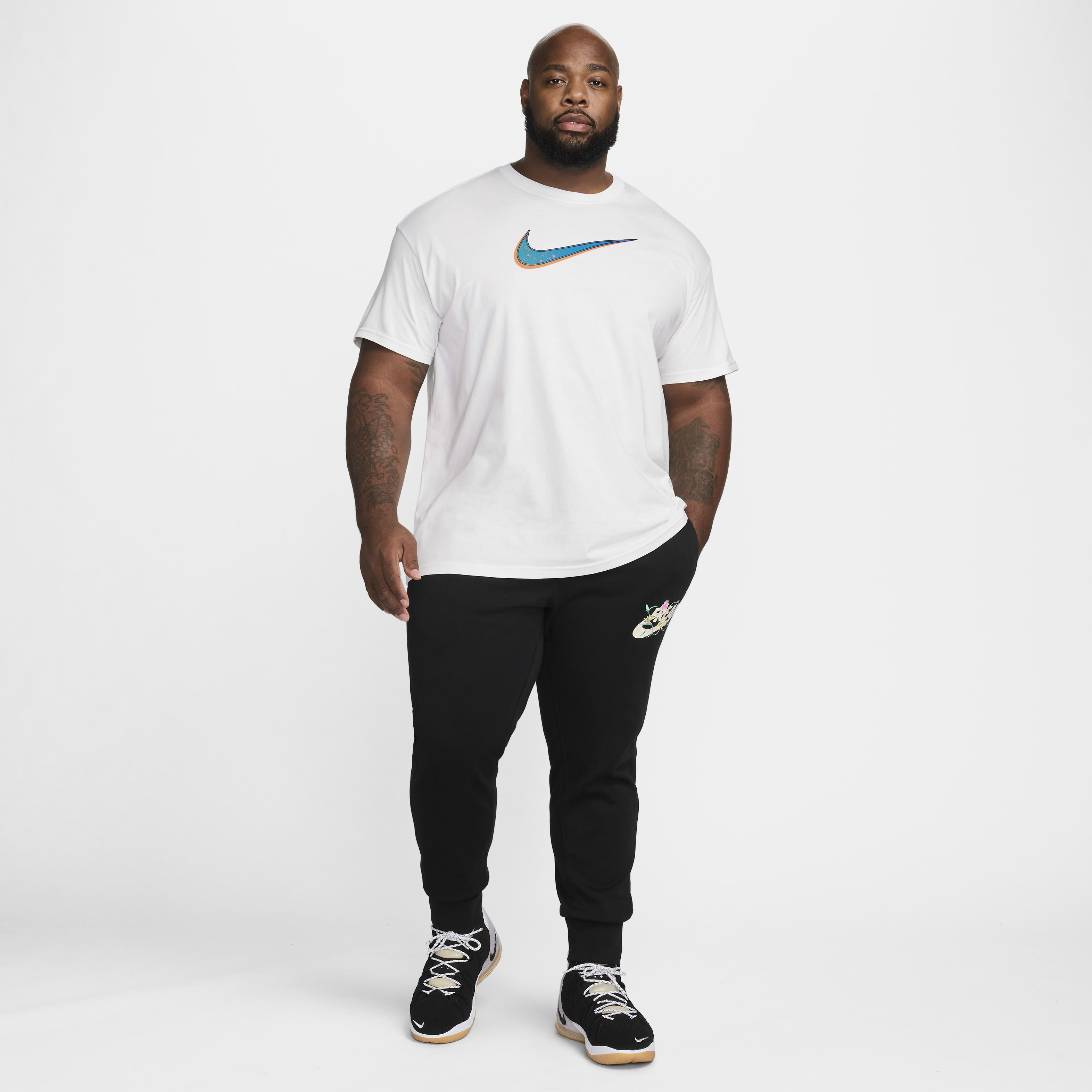 ★Nike★ Lebron Men's M90 Basketball T-Shirt FV8407-121 Nike M90 LeBron T-Shirt 'White' FV8407-121