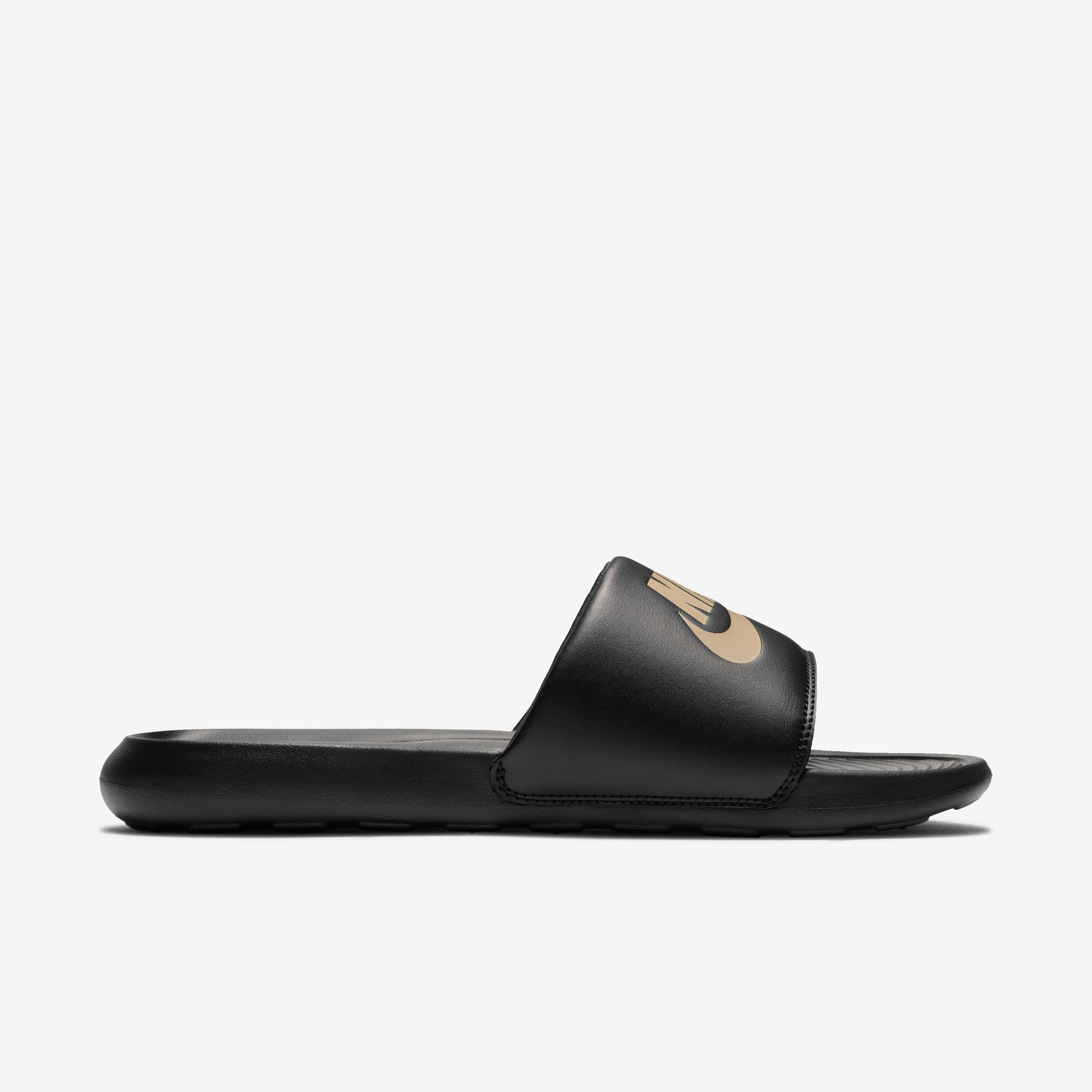 Buy Nike Victori One Men s Slides Black Black Metallic Gold Nike Kuwait Official
