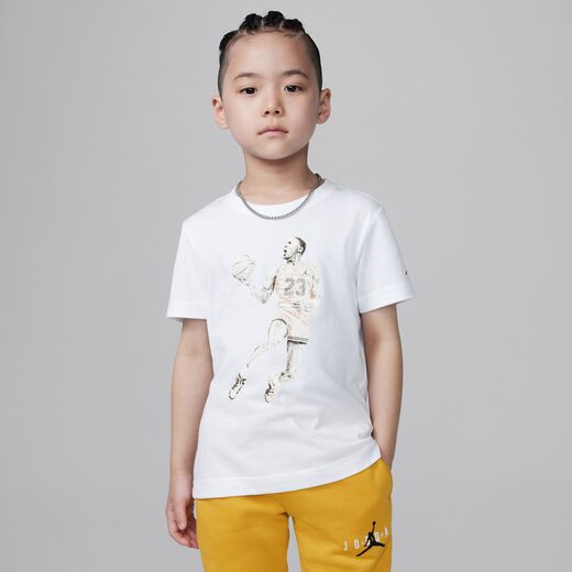 T-Shirts & Tops-Jordan, Air Jordan, Little Kids' Dots Graphic T-Shirt
