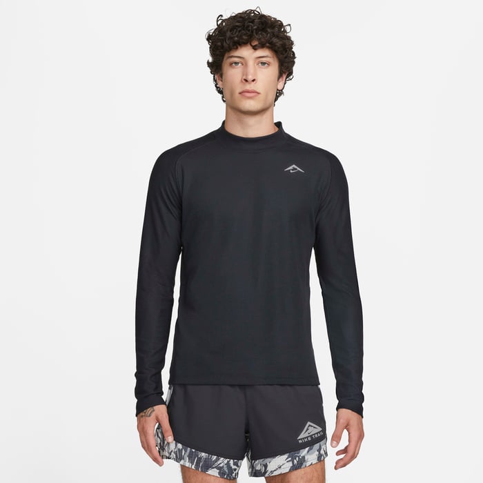 Buy Nike Trail Men's Dri-FIT Long-Sleeve Running Top Black/Black