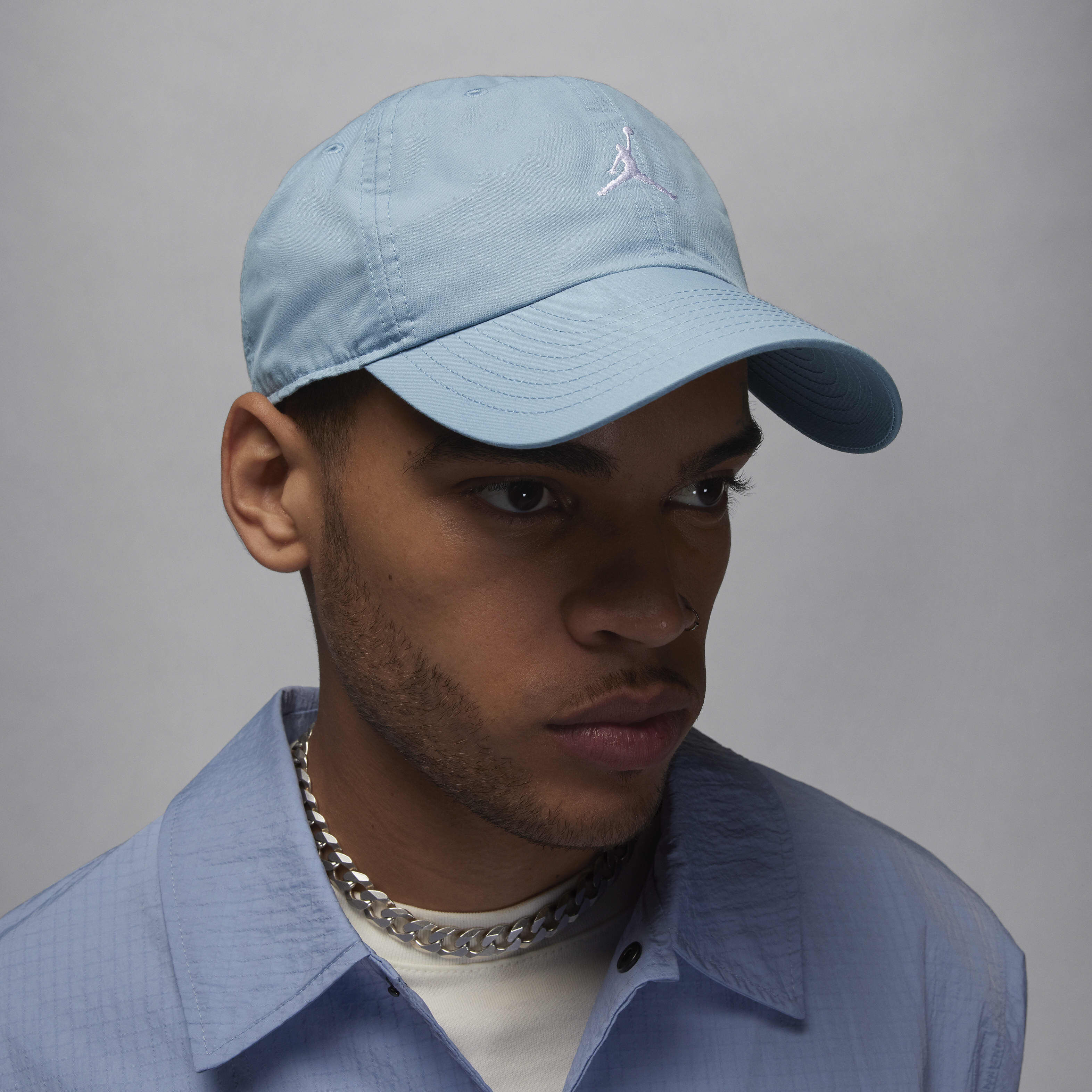 Buy Jordan Club Cap Adjustable Unstructured Hat - Blue Grey
