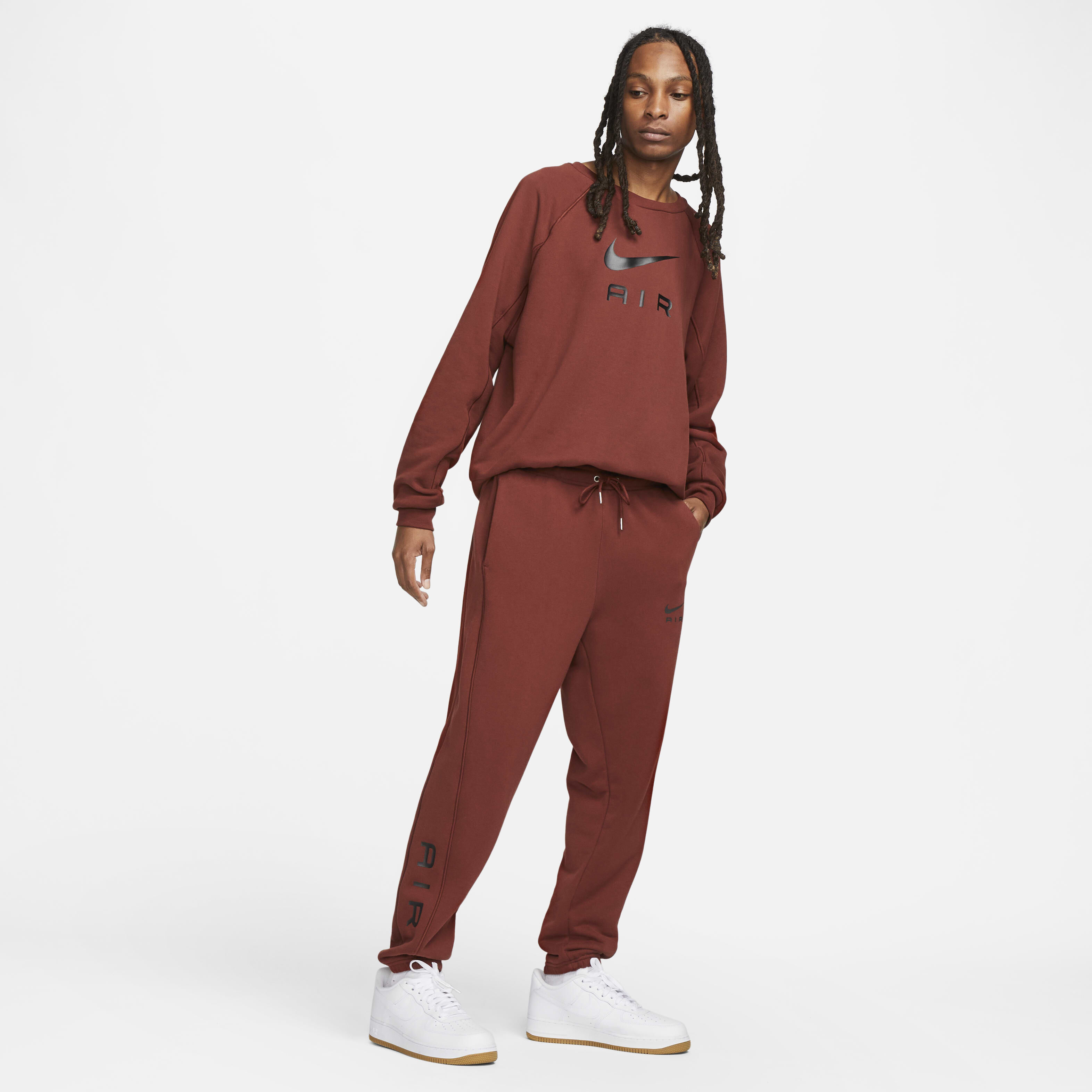 nike french terry trousers