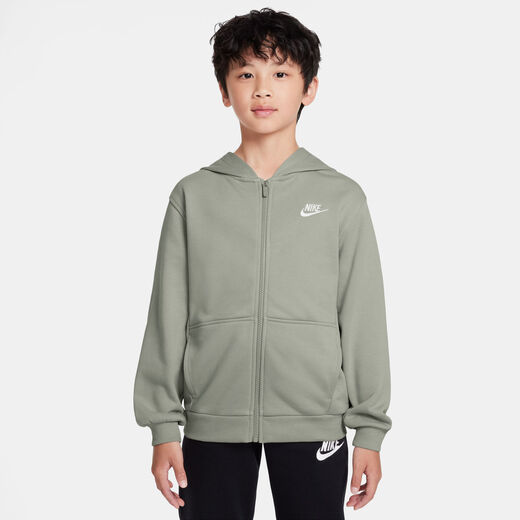 Kids' Hoodies & Sweatshirts-Nike, Nike Club Fleece, Older Kids' French Terry Full-Zip Hoodie