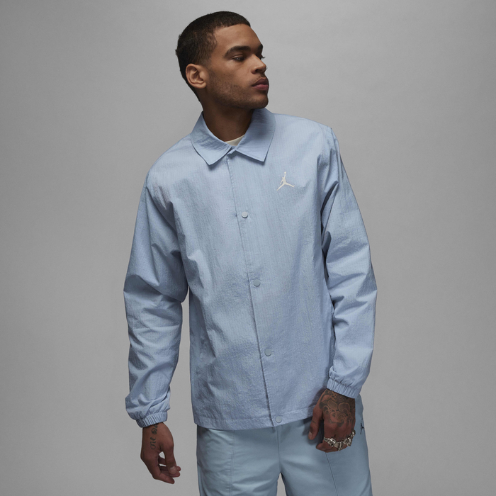 Buy Jordan Essentials Men's Coaches Jacket Blue Grey/White