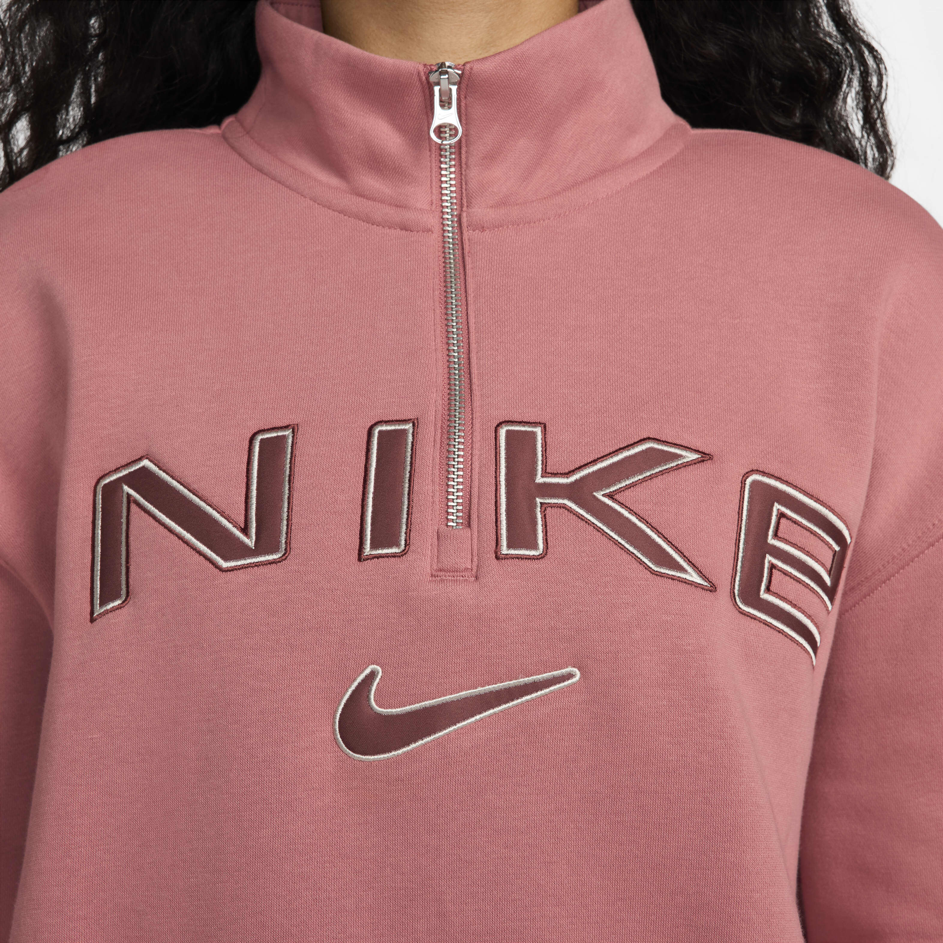 Buy Nike Sportswear Phoenix Fleece Women s Oversized 1 4 Zip Logo Top Nike Kuwait Official