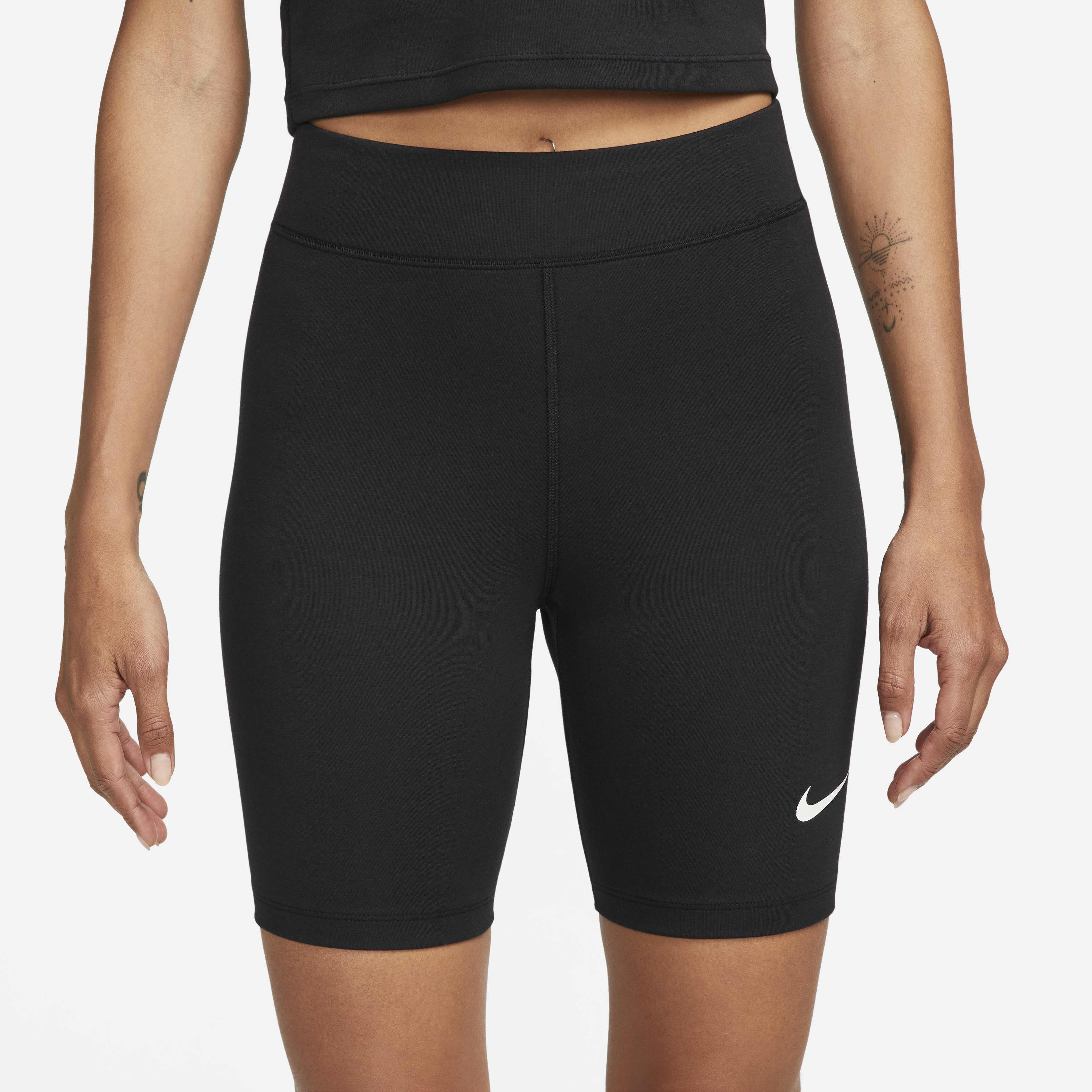 Buy Nike Sportswear Classic Women s High Waisted 20.5cm approx. Biker Shorts Black Sail Nike Kuwait Official