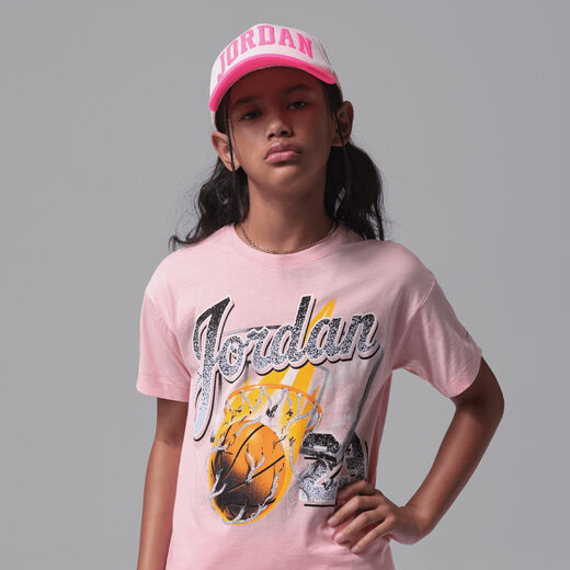 Kids' Short Sleeves Shirts-JRDN, Jordan, Big Kids' She's On Fire Script T-Shirt