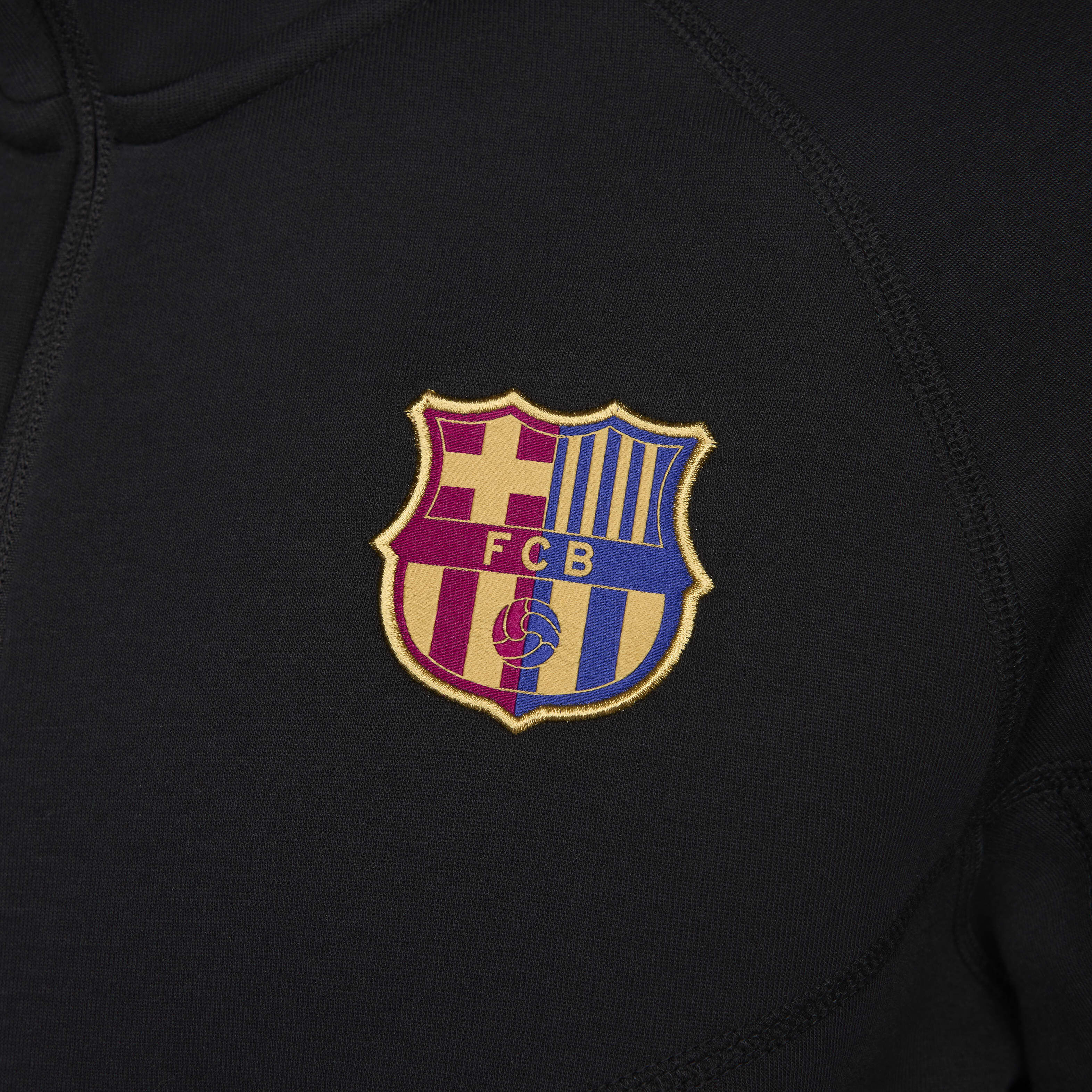 Buy F.C. Barcelona Tech Fleece Windrunner Men s Nike Football Full Zip Hoodie Black Club Gold Nike Kuwait Official