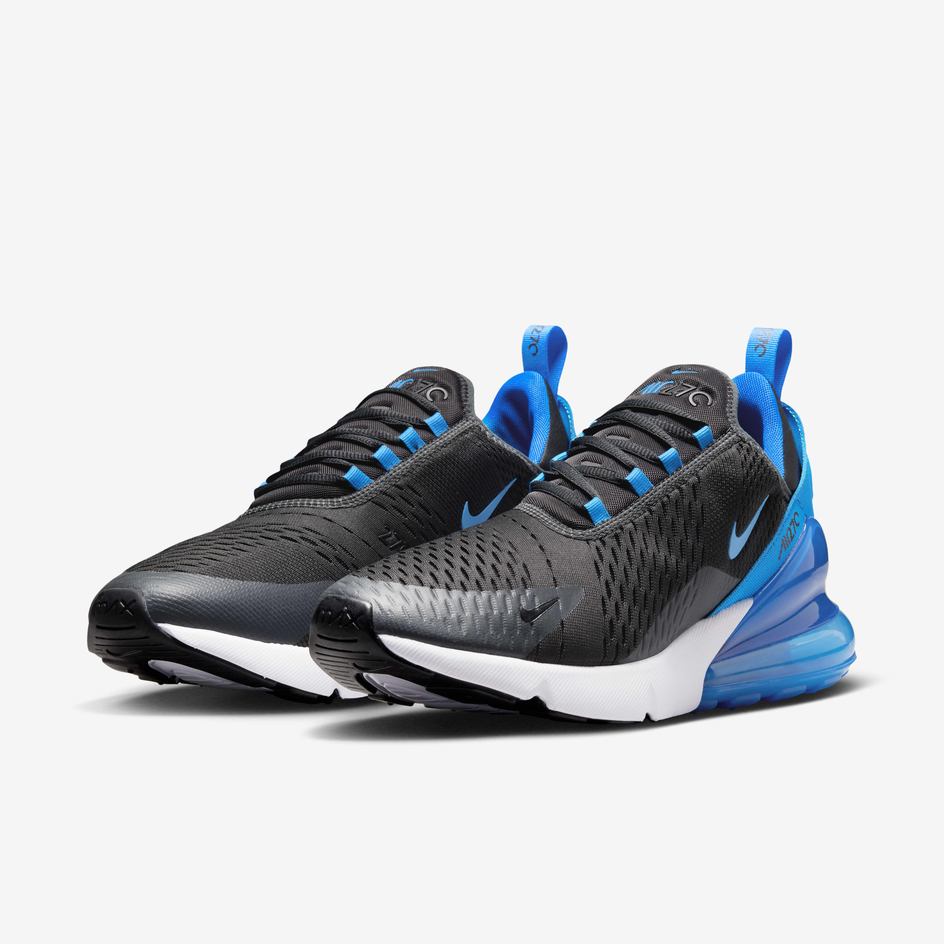 Nike men's air max 270 shoes - black/blue/platinum hot sale