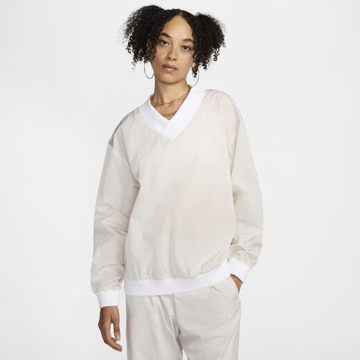 Trend Woven-Nike, Nike Sportswear Essential, Women's Loose UV Woven Long-Sleeve V-Neck Top