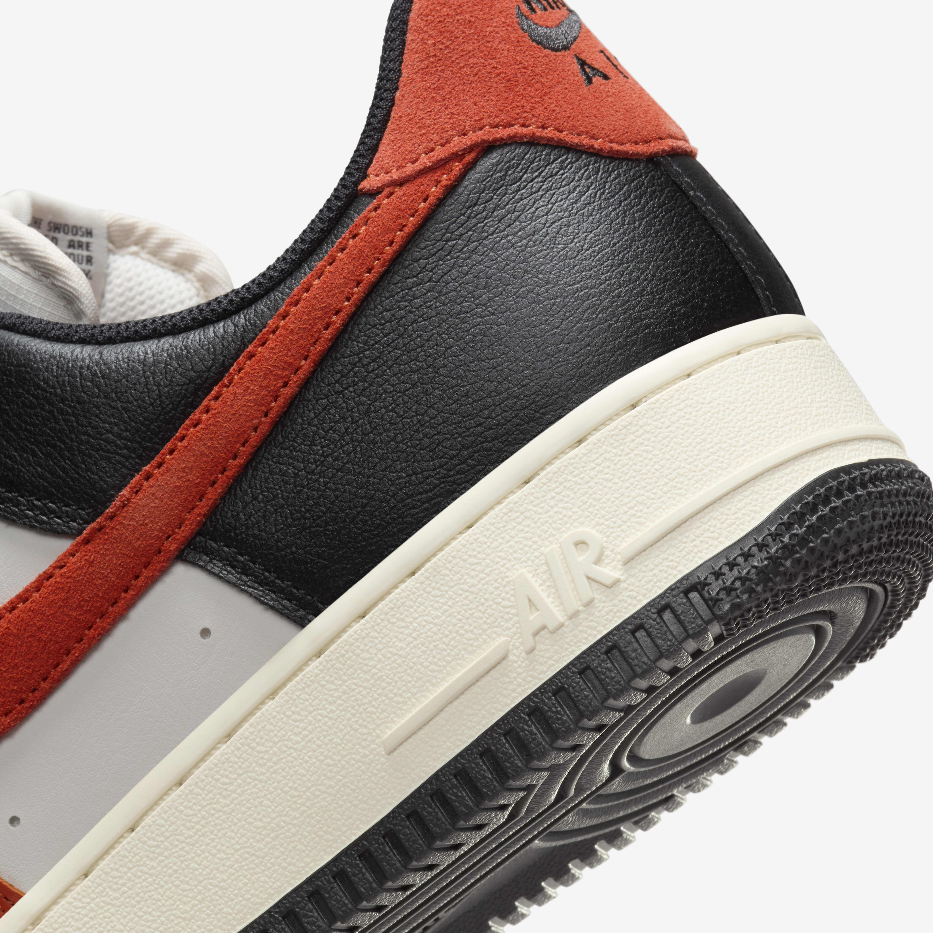 Nike air force 1 7 red swoosh sales