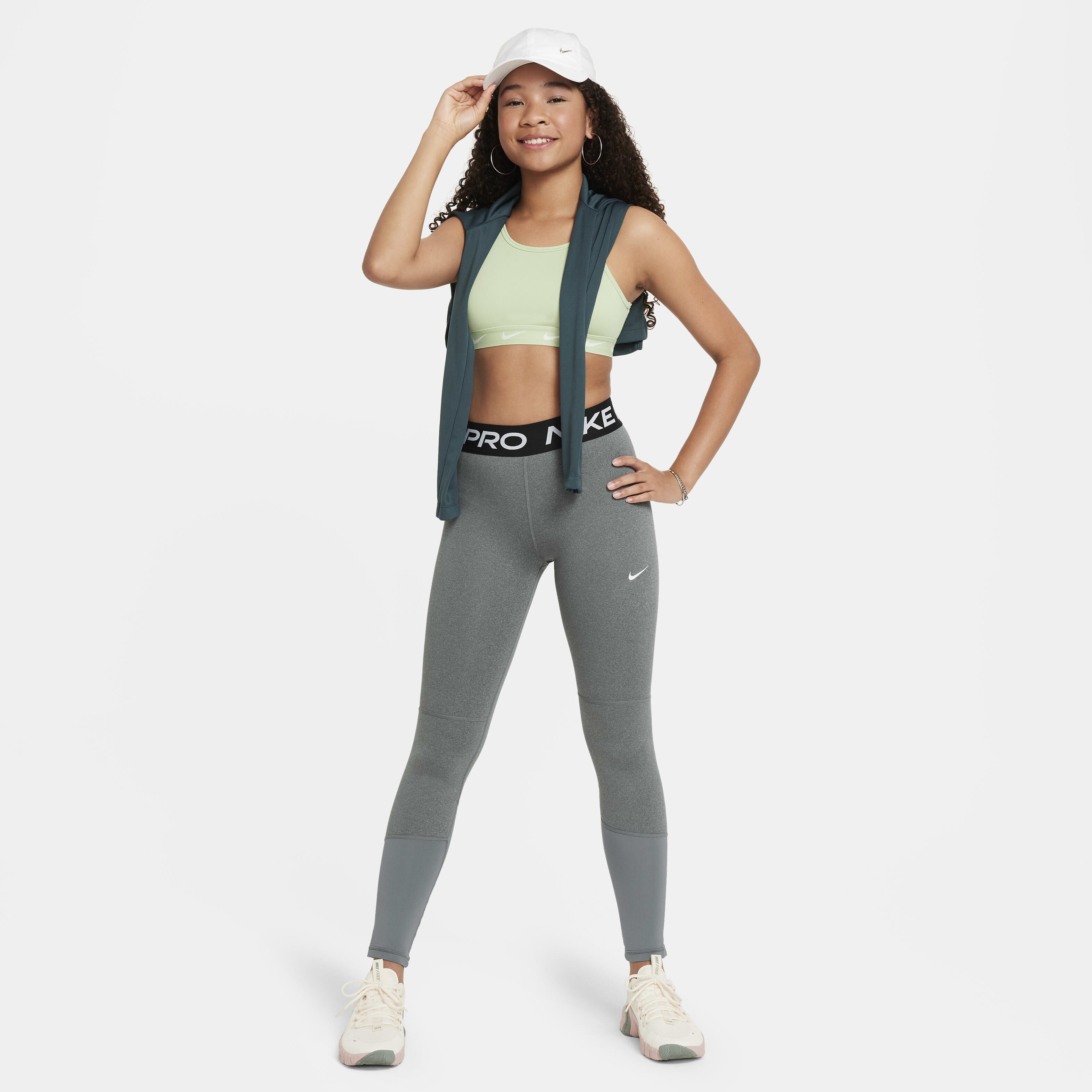Buy Nike Pro Dri FIT Older Kids Girls Leggings Nike Kuwait Official