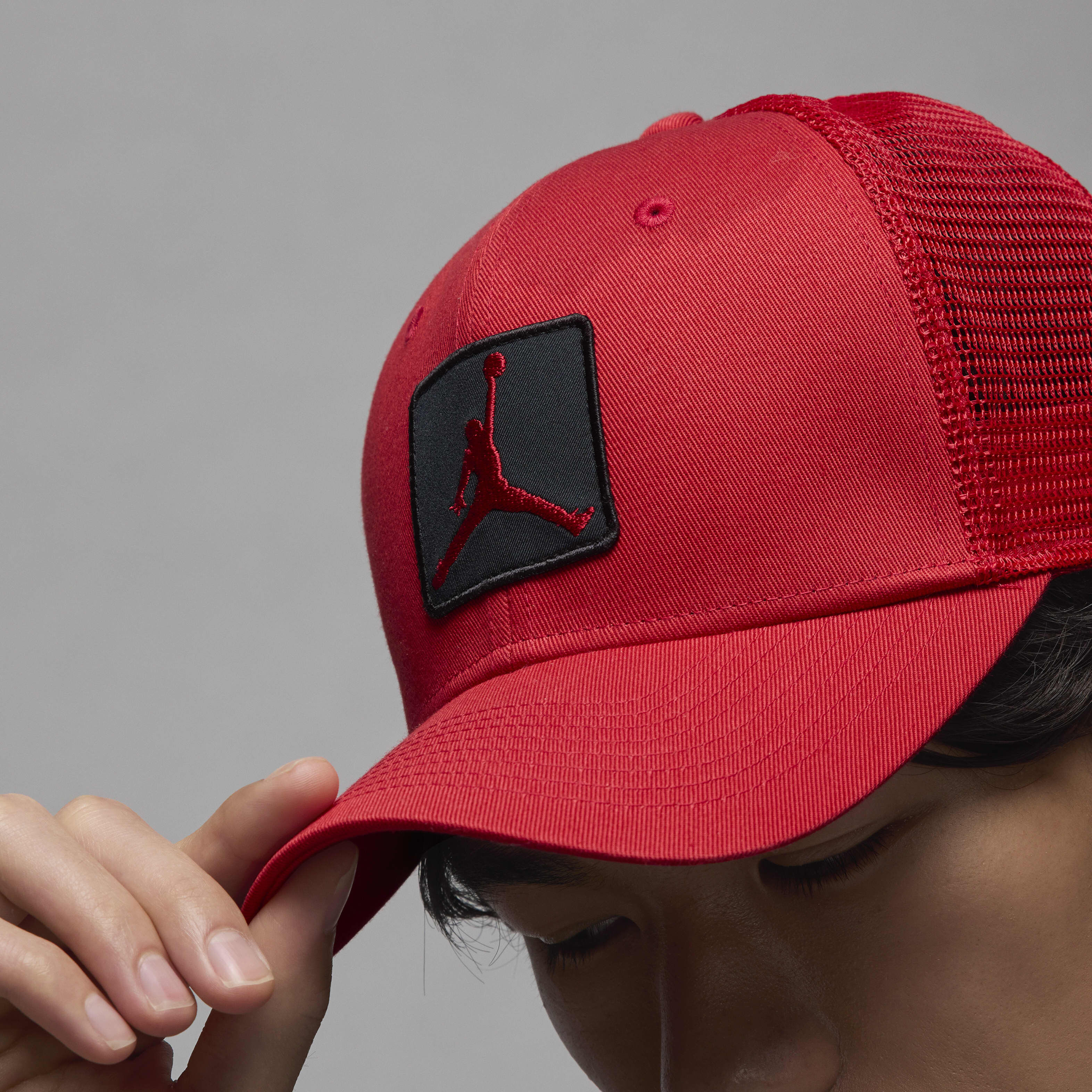 Buy Jordan Rise Structured Hat - Gym Red/Black | Nike Kuwait