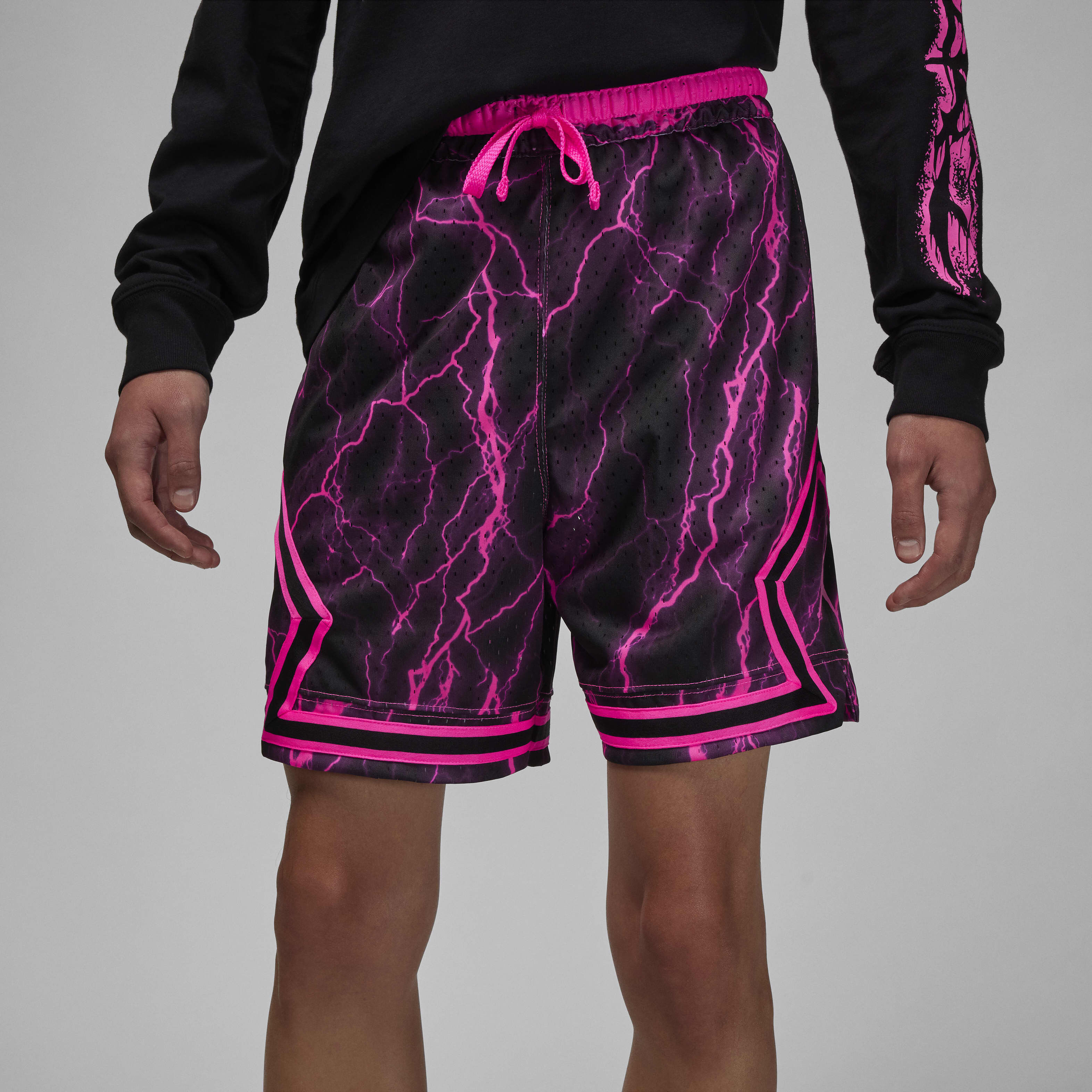 Buy Jordan Sport Men's Dri-FIT Diamond Shorts Black/Hyper Pink