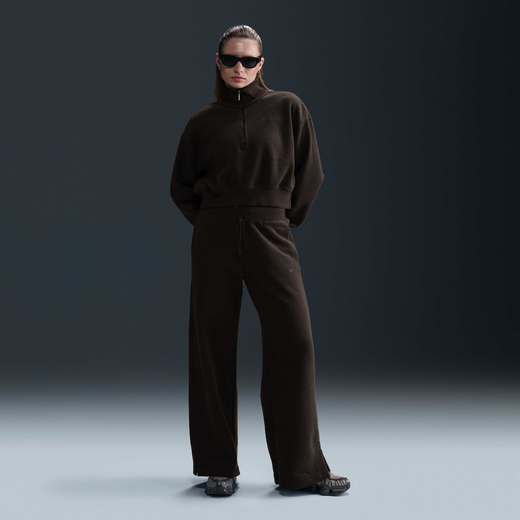Tracksuits-Nike, Nike Sportswear Phoenix Plush, Women's High-Waisted Wide-Leg Cosy Fleece Trousers