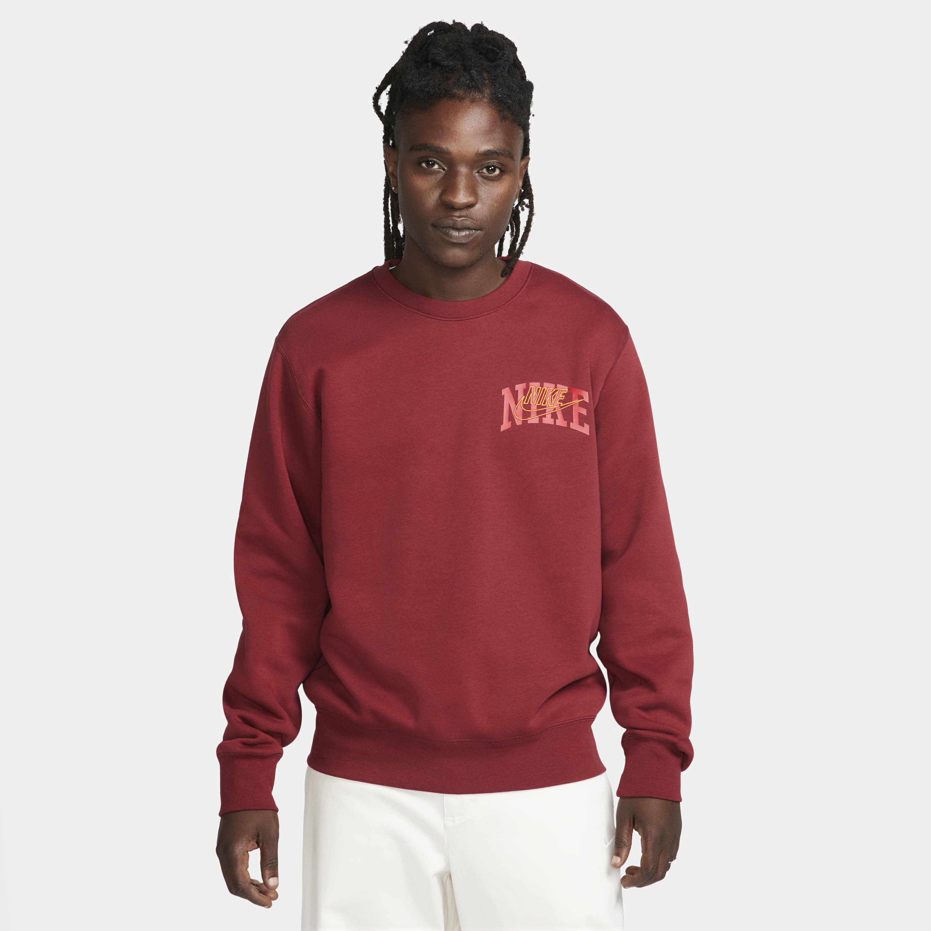 Buy Nike Club Fleece Men s Long Sleeve Crew Neck Sweatshirt Nike Kuwait Official
