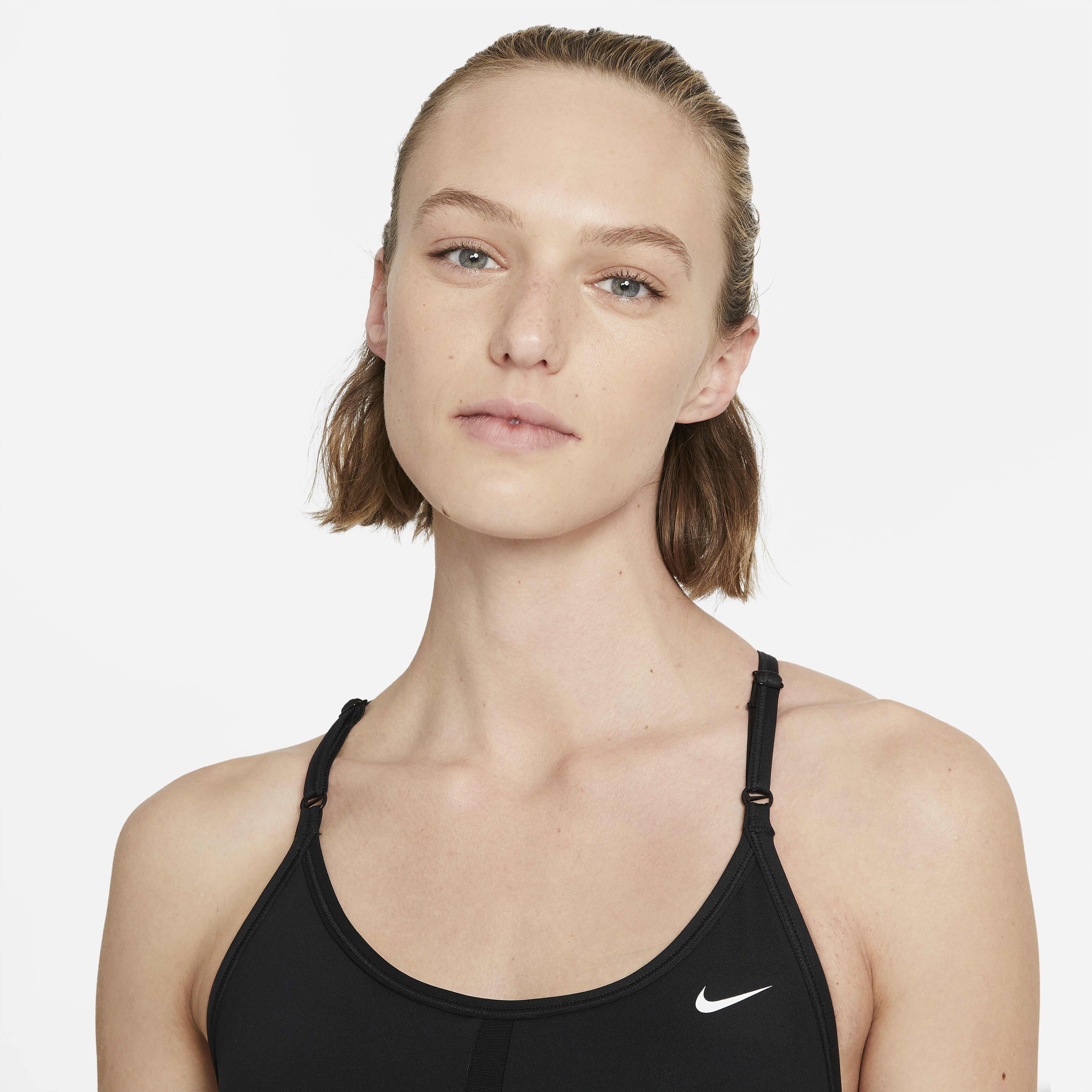 Buy Nike Indy Women s Light Support Padded Longline Sports Bra Black White Nike Kuwait Official
