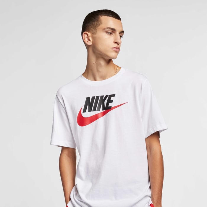 Buy Nike Sportswear Men's T-Shirt White/Black/University Red