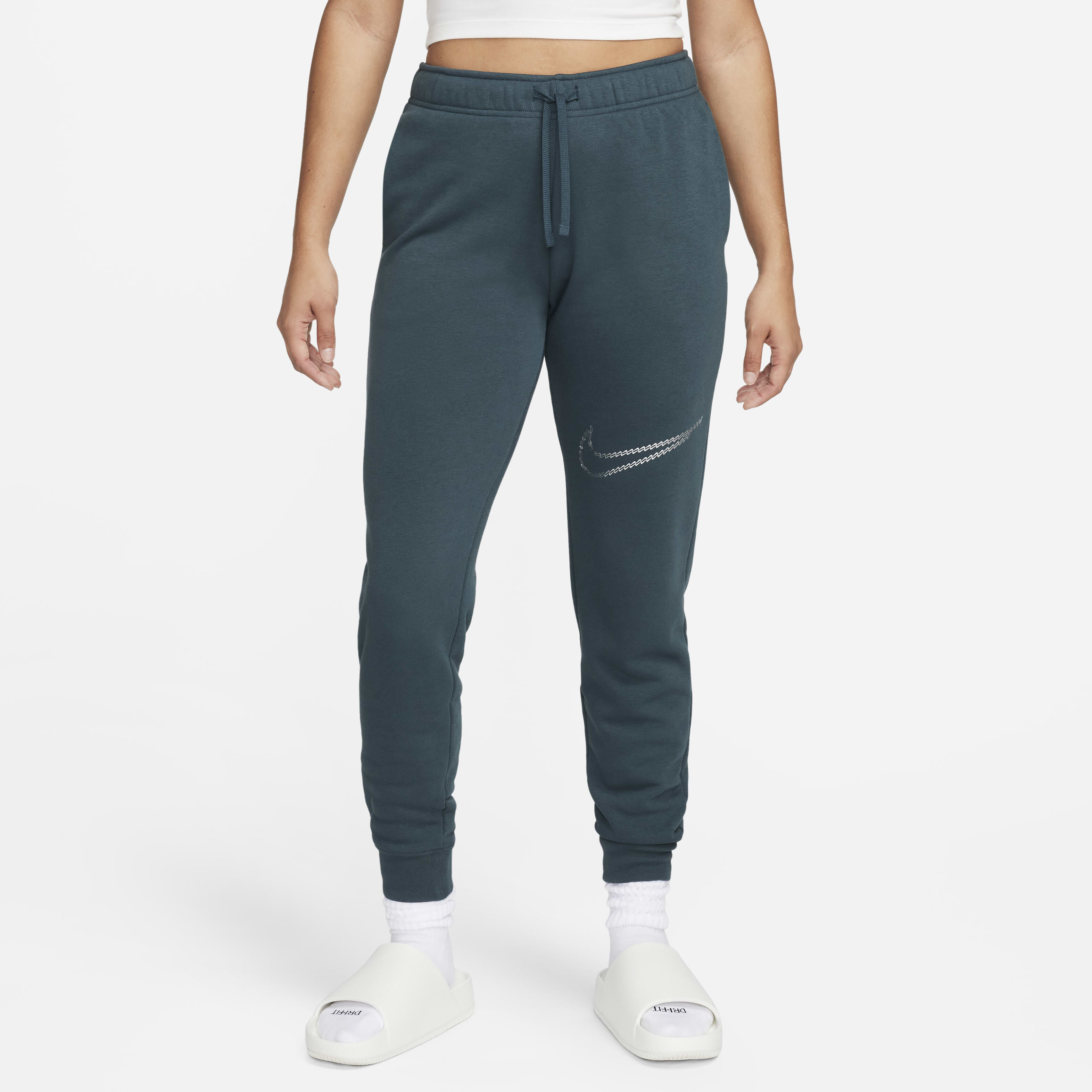 Women's nike sportswear shine fleece jogger pants new arrivals
