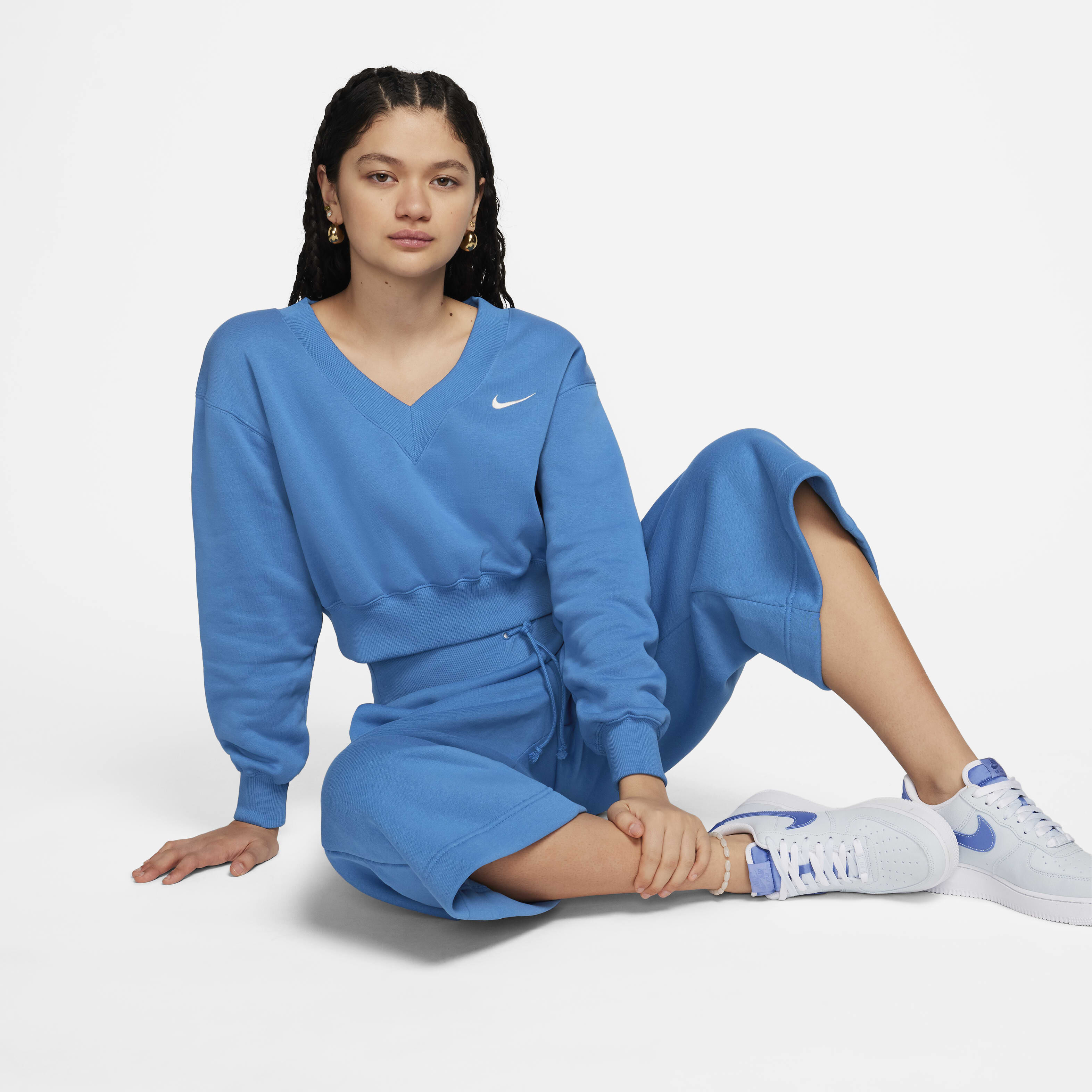 Nike blue tracksuit womens online