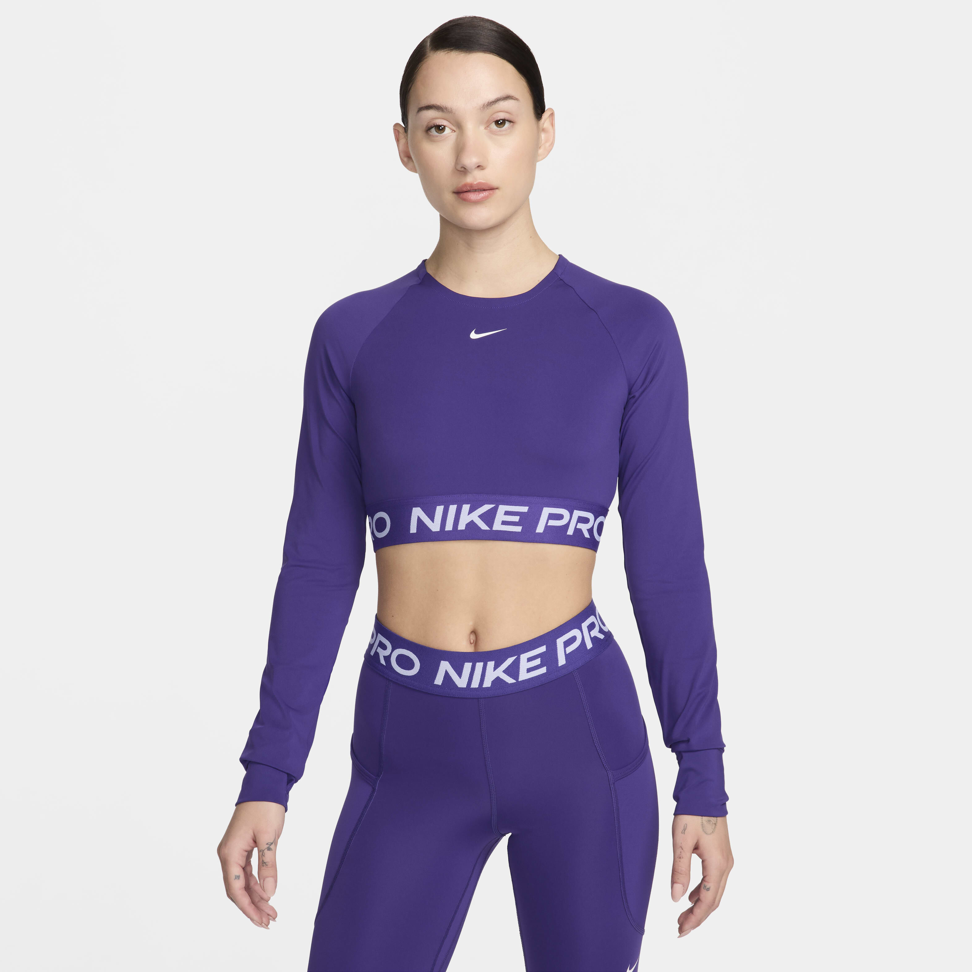 Buy Nike Pro Women's Dri-FIT Cropped Long-Sleeve Top - Court