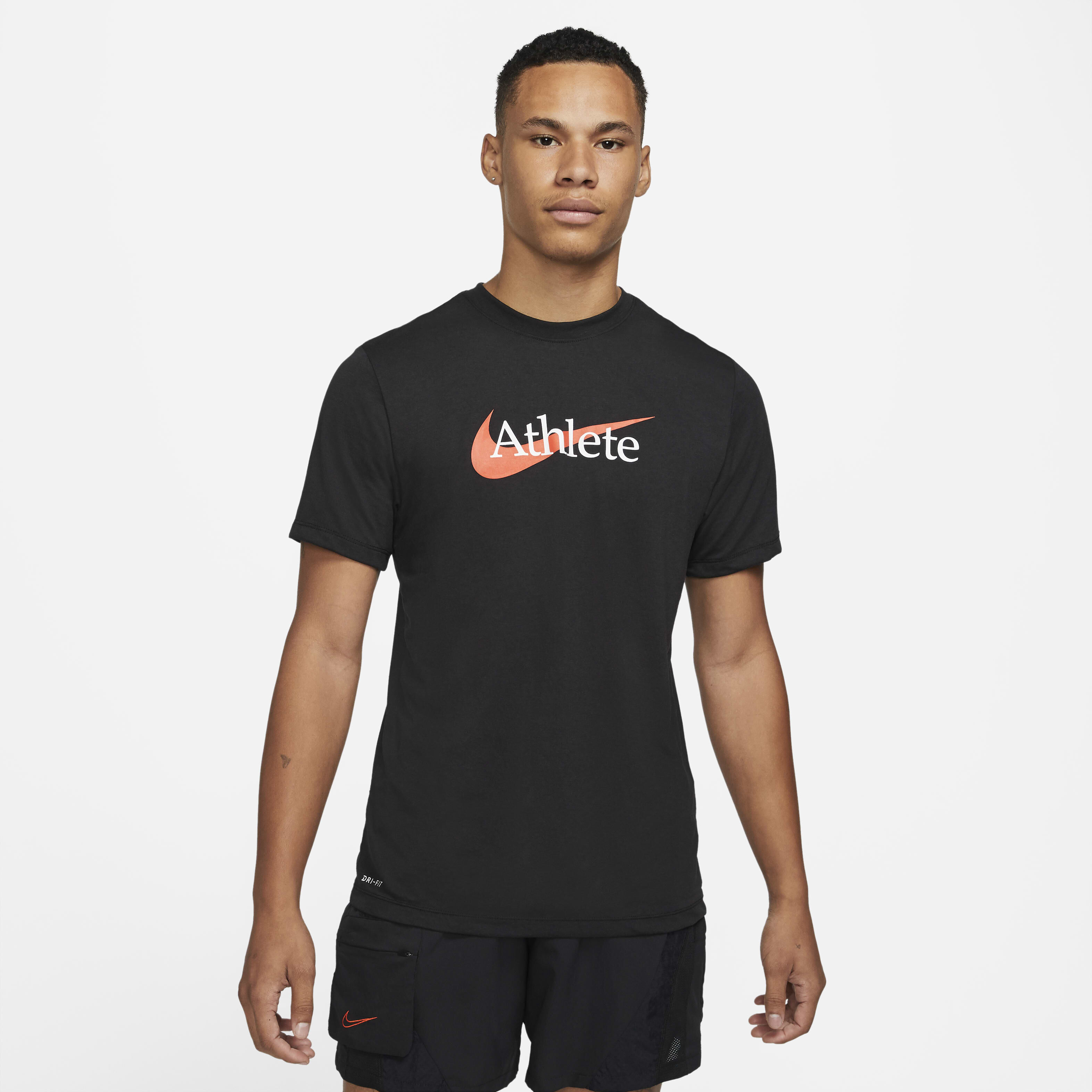 black nike with orange swoosh