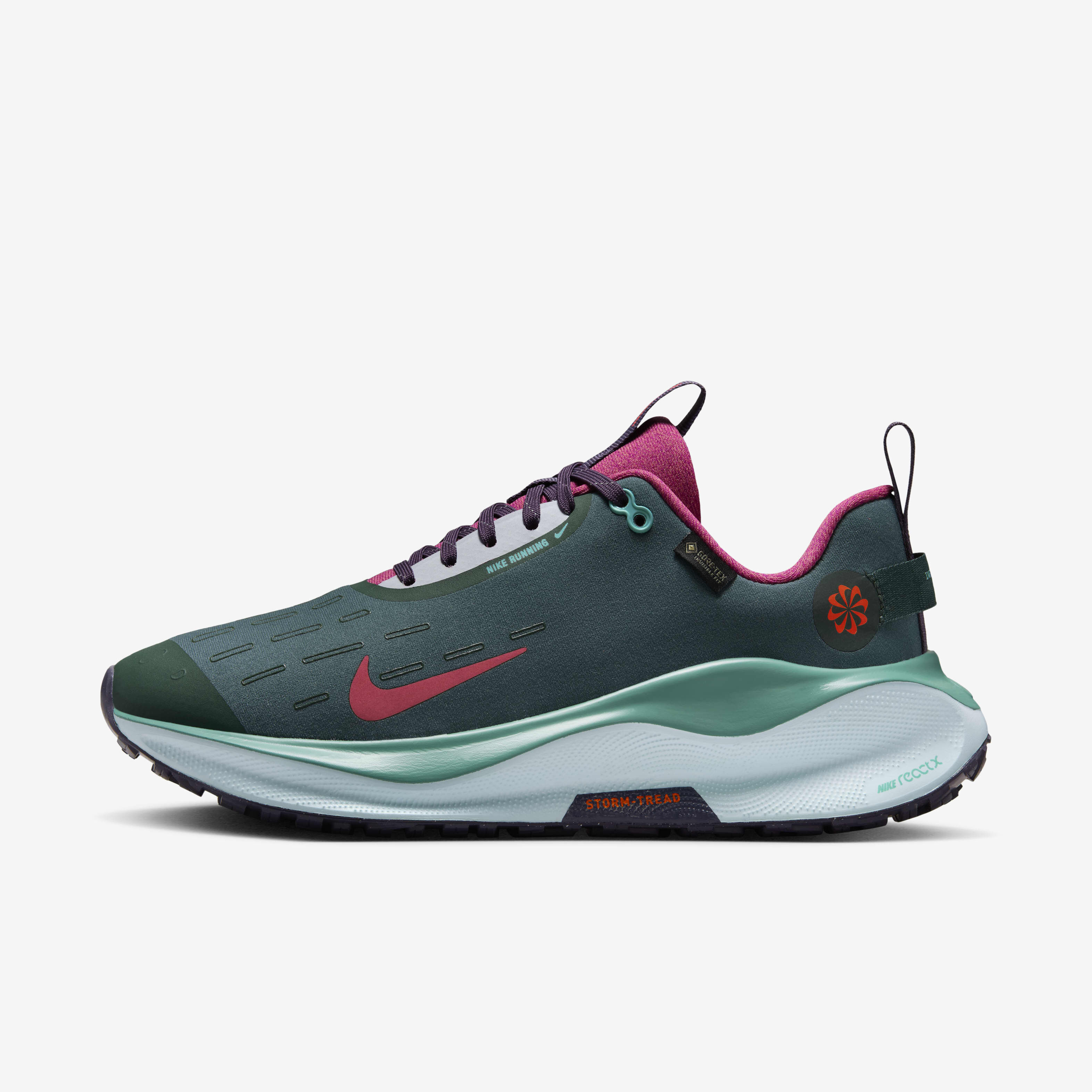 Buy Nike InfinityRN 4 GORE TEX Women s Waterproof Road Running Shoes Vintage Green Dark Raisin Green Frost Bright Crimson Nike Kuwait Official
