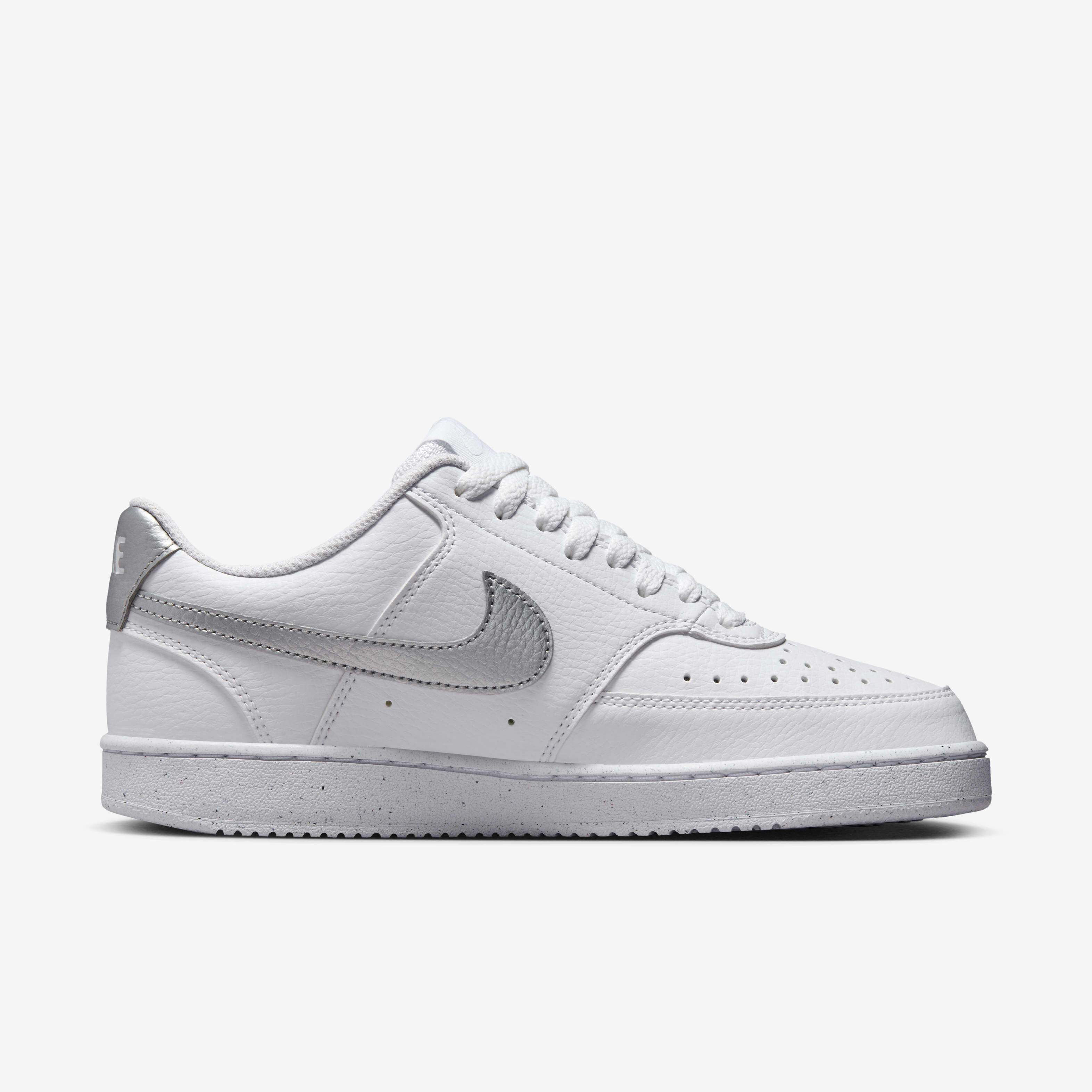 Buy Nike Court Vision Low Next Nature Women's Shoes - White/White/Metallic  Silver | Nike Kuwait Official