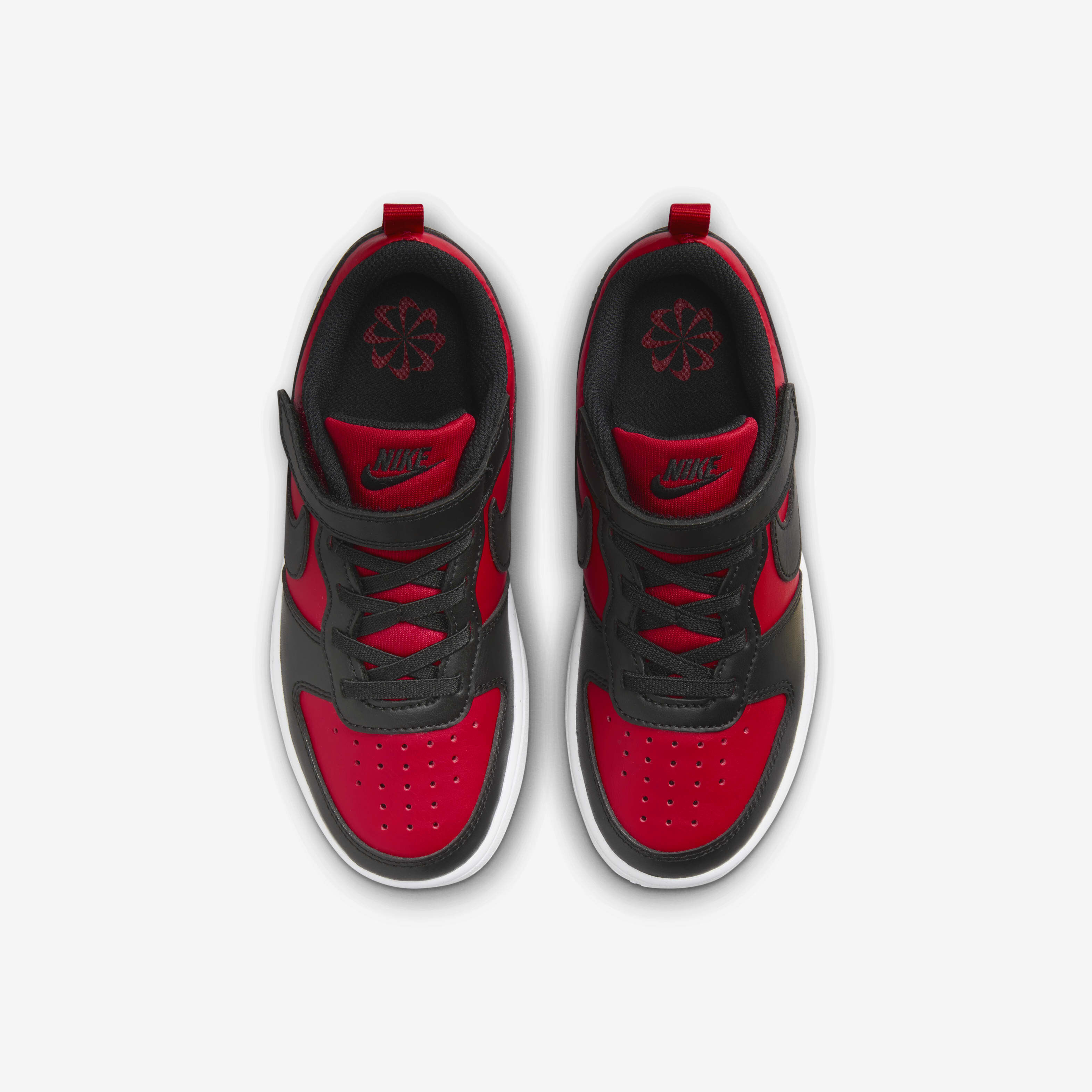 Kids red nike sneakers top