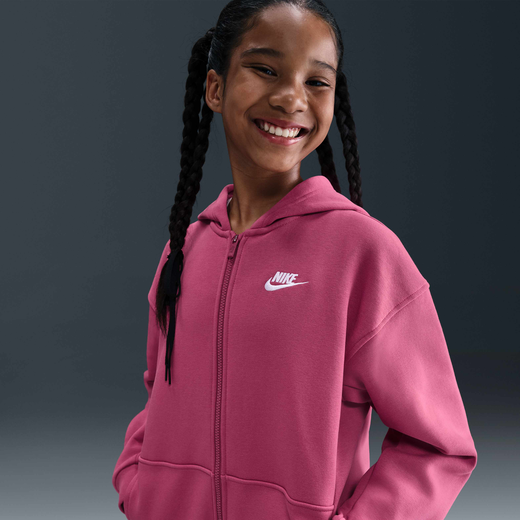 Kids Collection-Nike, Nike Sportswear Club Fleece, Older Kids' Oversized Full-Zip Hoodie