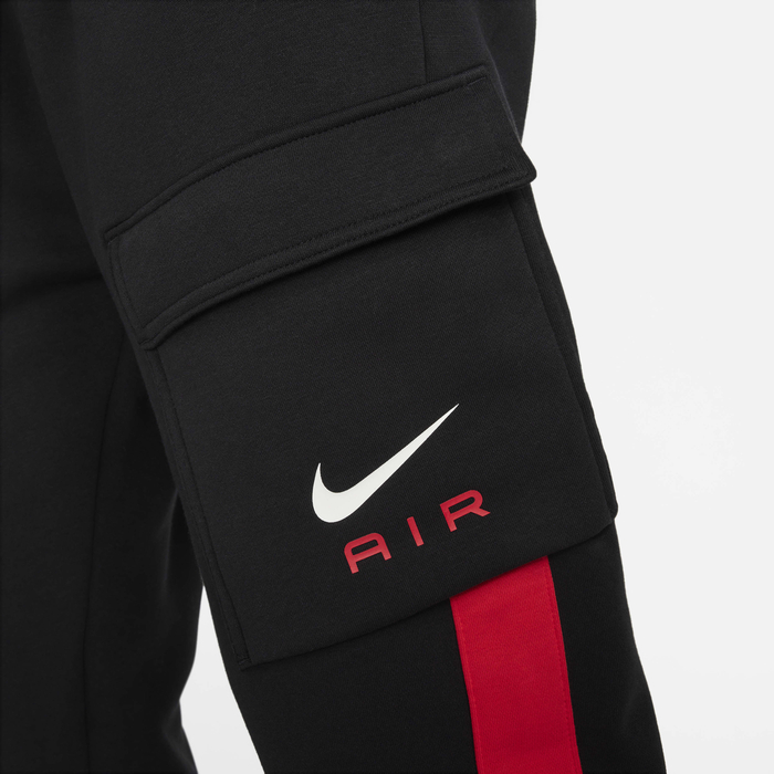 Buy Nike Air Men's Fleece Cargo Trousers Black/University Red