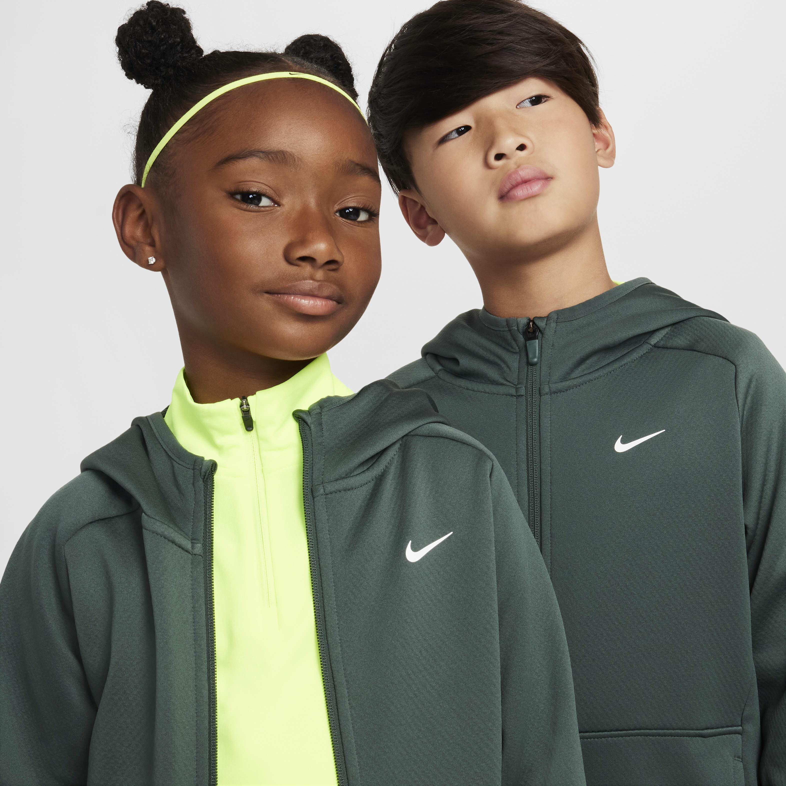Buy Nike Older Kids Therma FIT Winterized Training Hoodie Vintage Green Vintage Green White Nike Kuwait Official