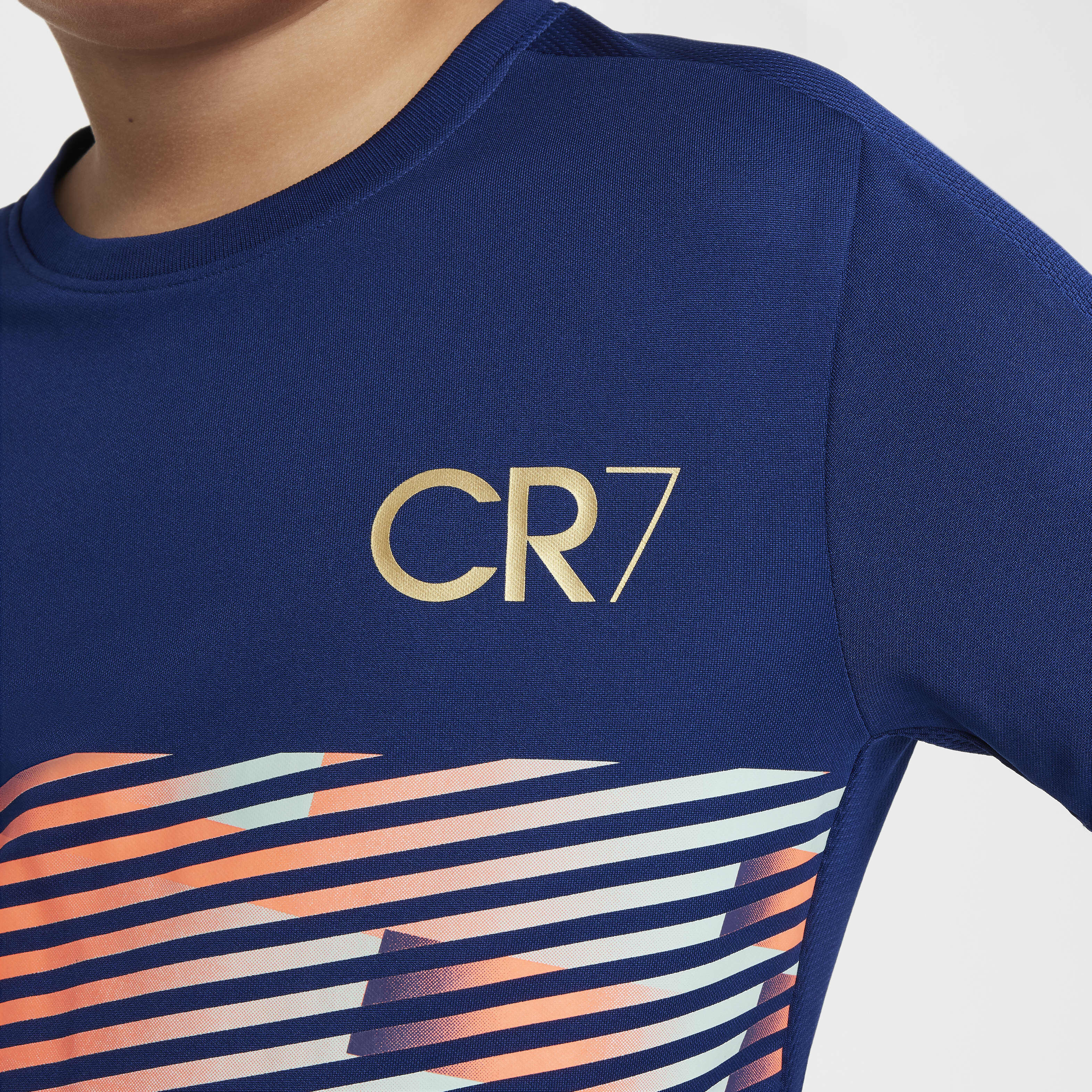 Buy CR7 Academy Older Kids' Dri-FIT Football Top Blue Void/Blue