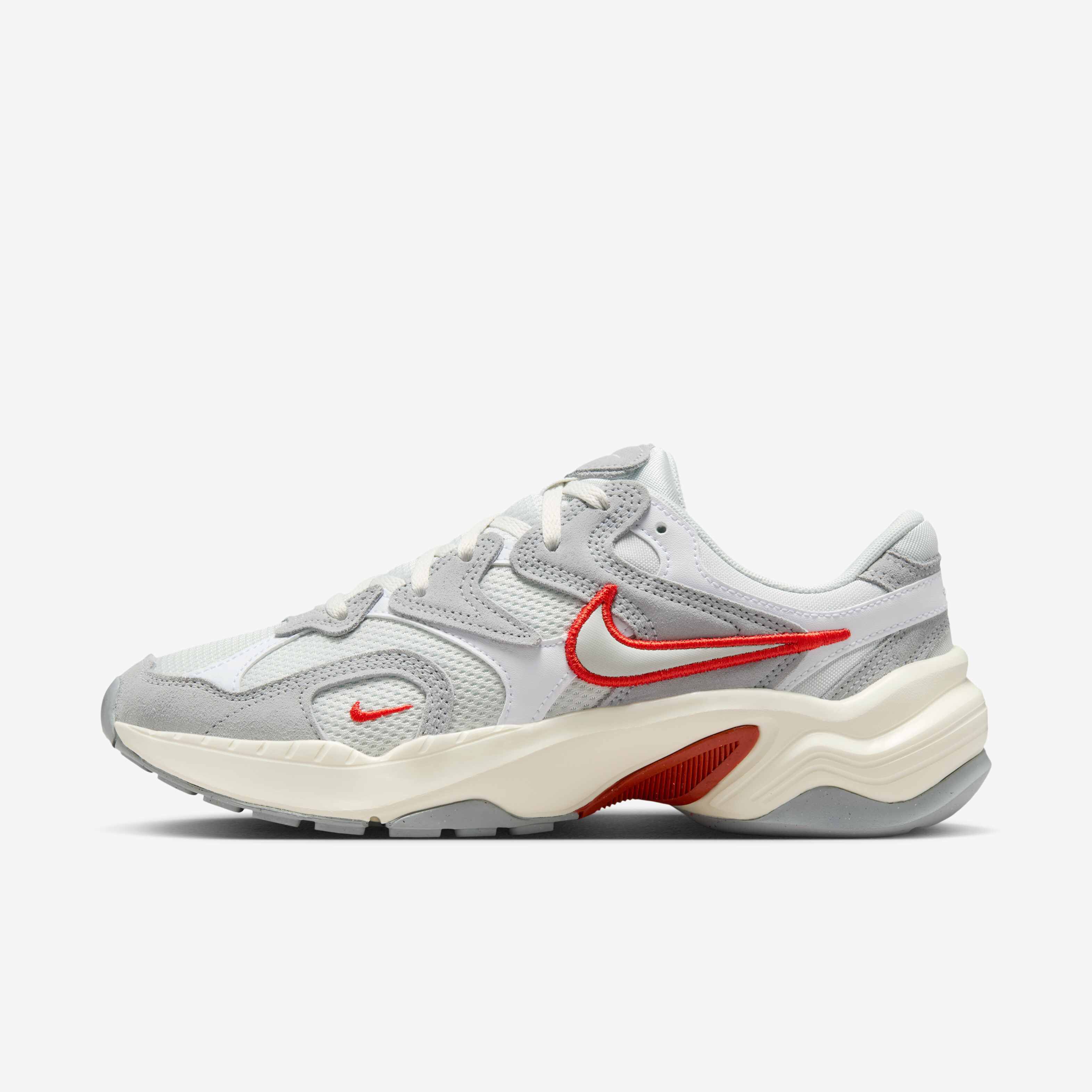 womens red and gray nike shoes