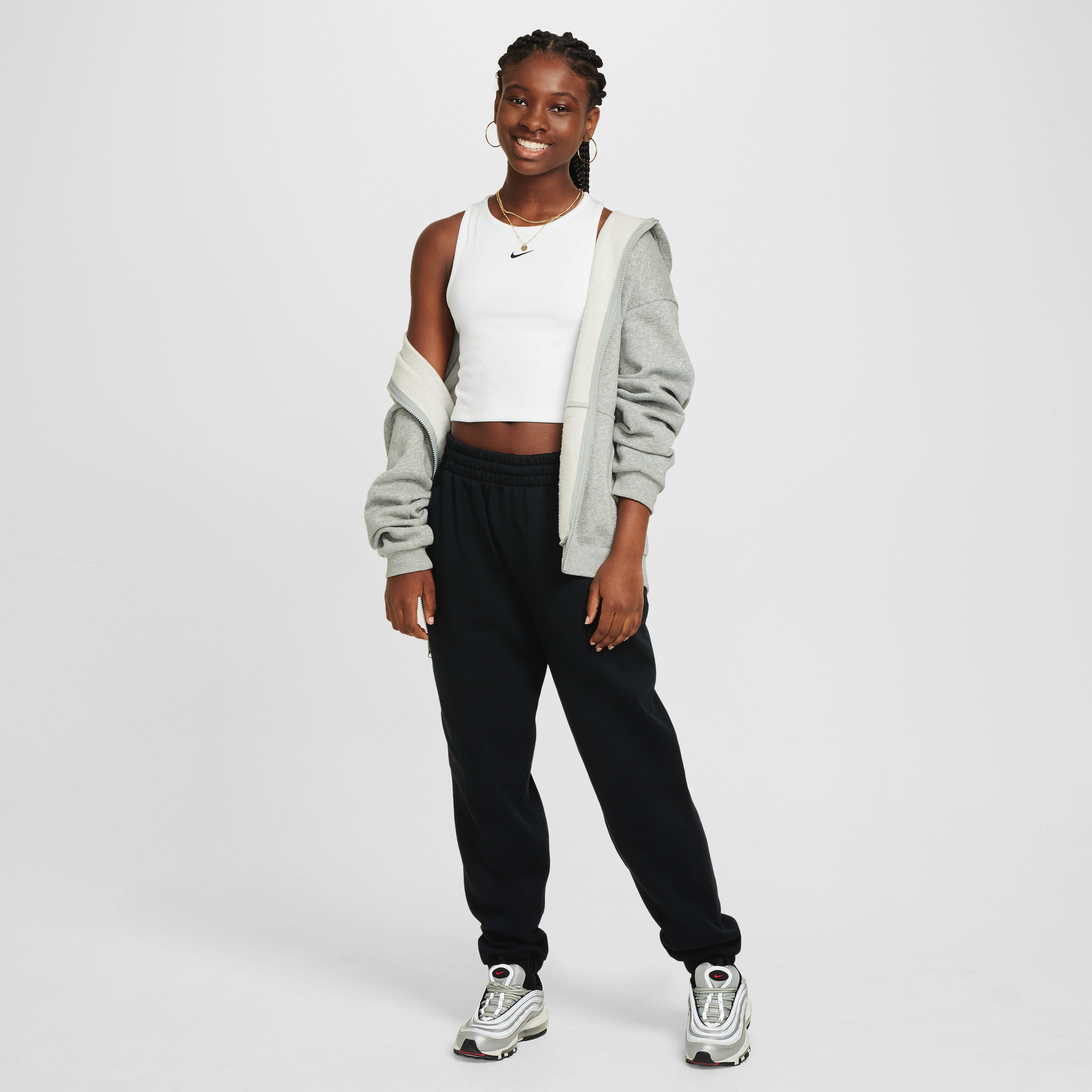 Buy Nike Sportswear Girls' Ribbed Tank Top - White | Nike