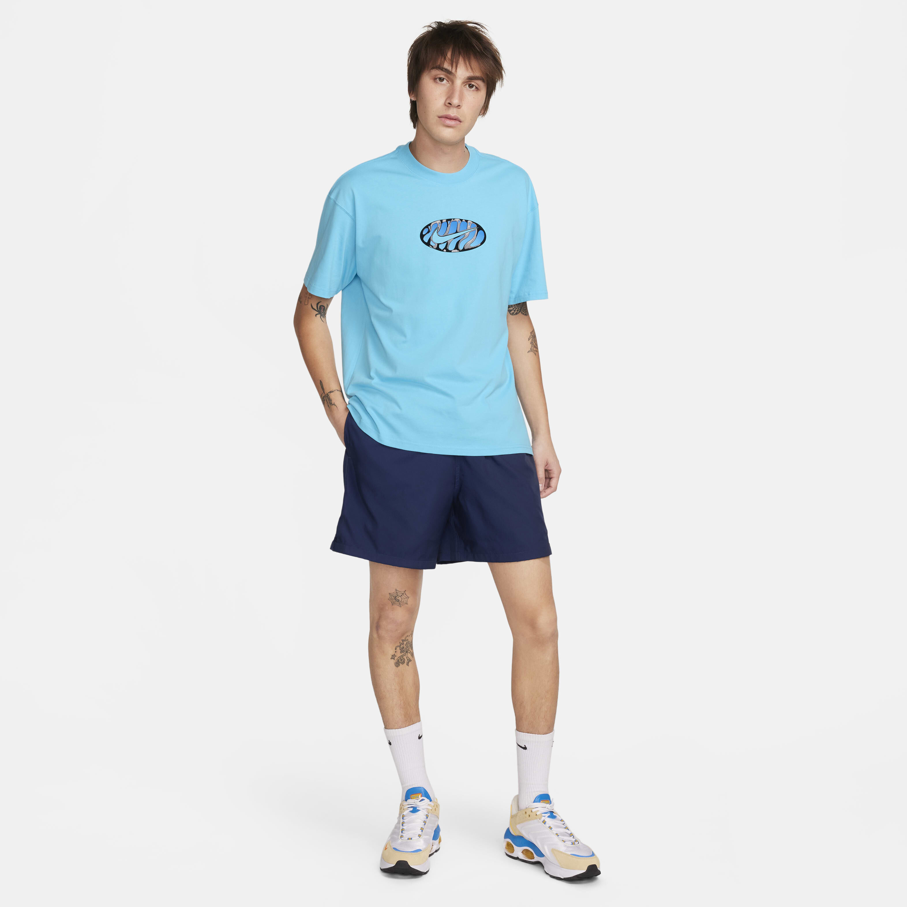 ★ Nike★ Sportswear Max90 T-shirt M Light Photo Blue HQ925 Nike Men's Max90 Basketball T-Shirt. Nike ID