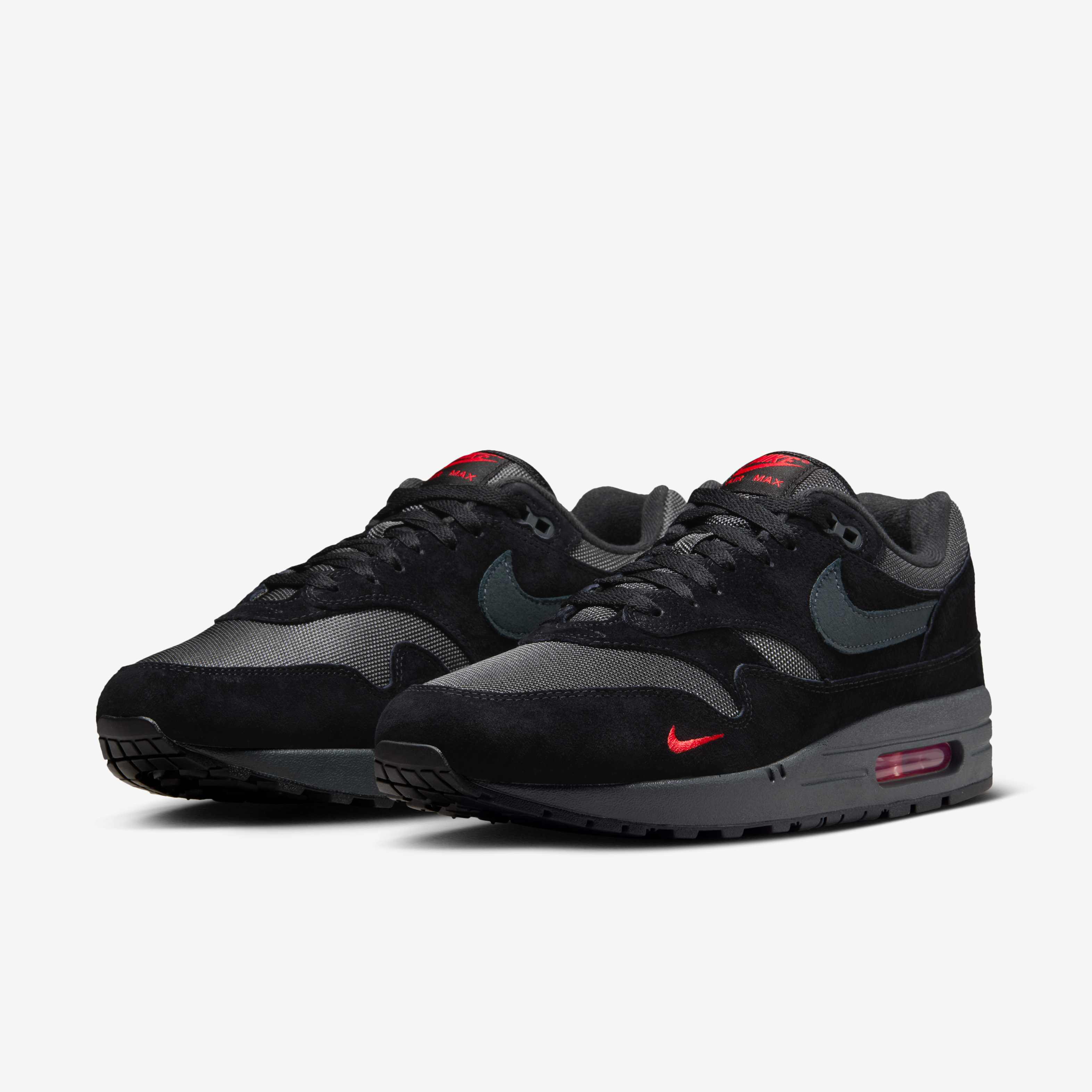 nike air max mini swoosh black red