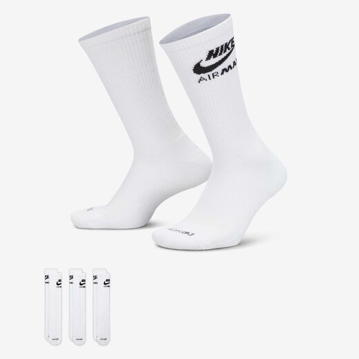 Men's Socks-Nike, Nike Everyday Plus, Cushioned Crew Socks (3 Pairs) Men's Socks-Nike, Nike Everyday Plus, Cushioned Crew Socks (3 Pairs)