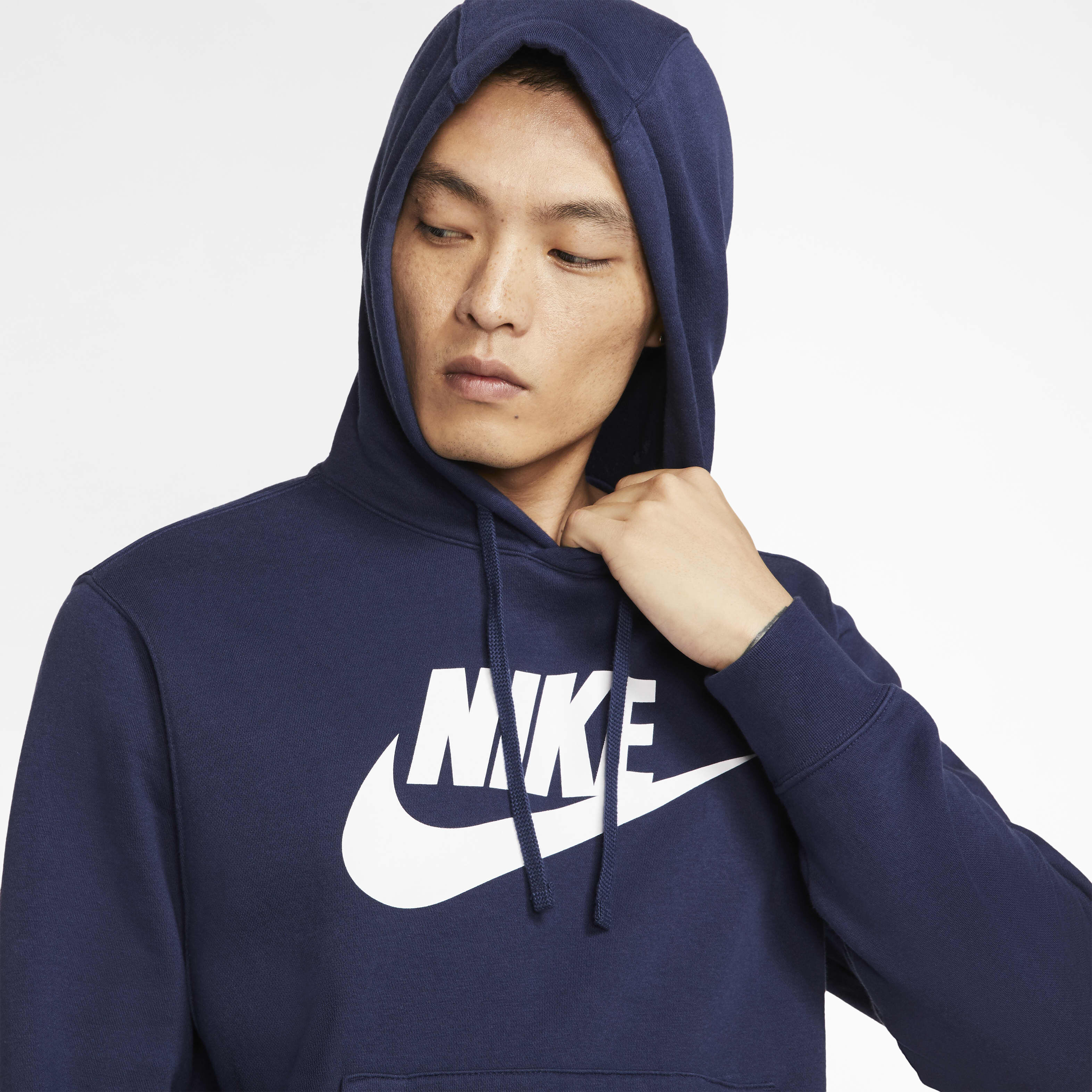 Nike sportswear club fleece graphic pullover hoodie hotsell