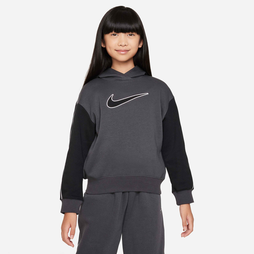 Hoodies & Sweatshirts-Nike, Nike Sportswear, Older Kids' (Girls') Oversized Fleece Pullover Hoodie