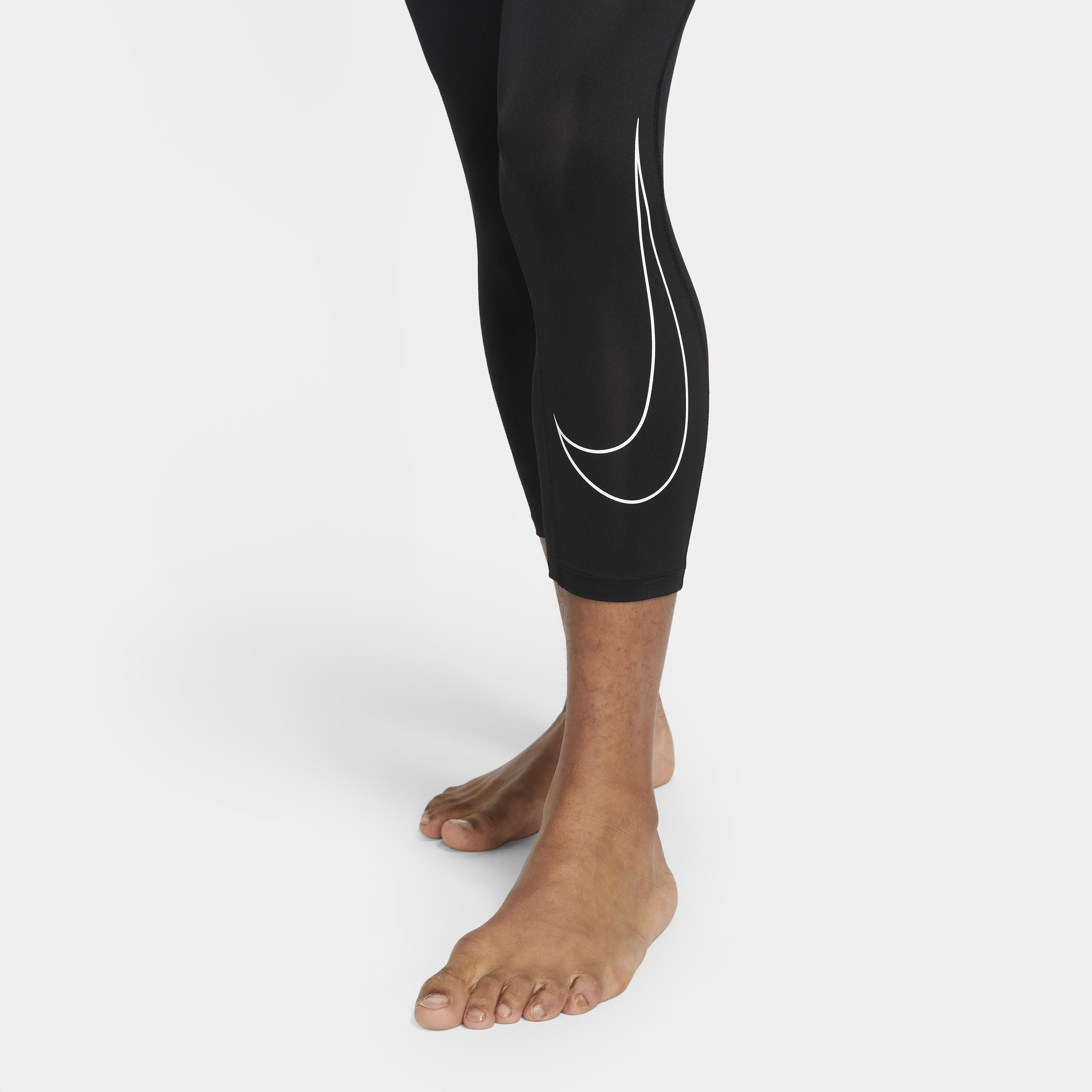 Buy Nike Pro Dri-FIT Men's 3/4 Tights Black/White Nike Kuwait