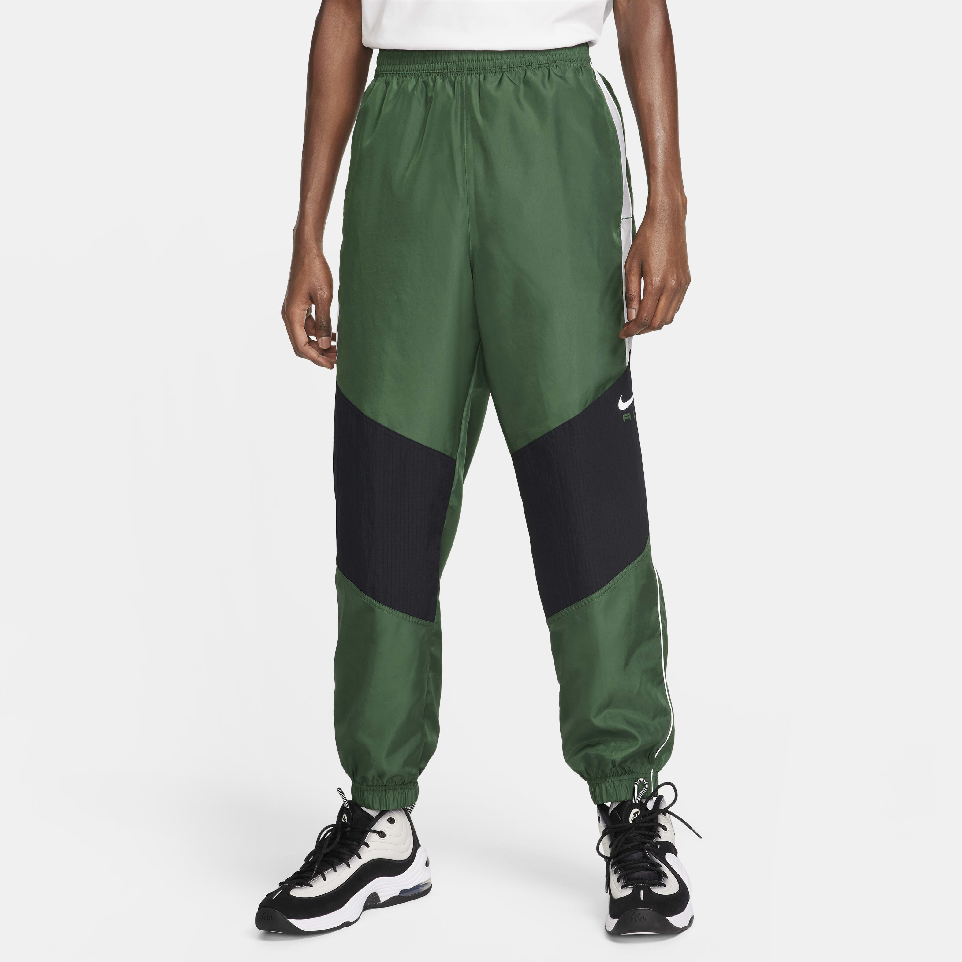 Buy Nike Air Men s Woven Trousers Fir Black White Nike Kuwait Official